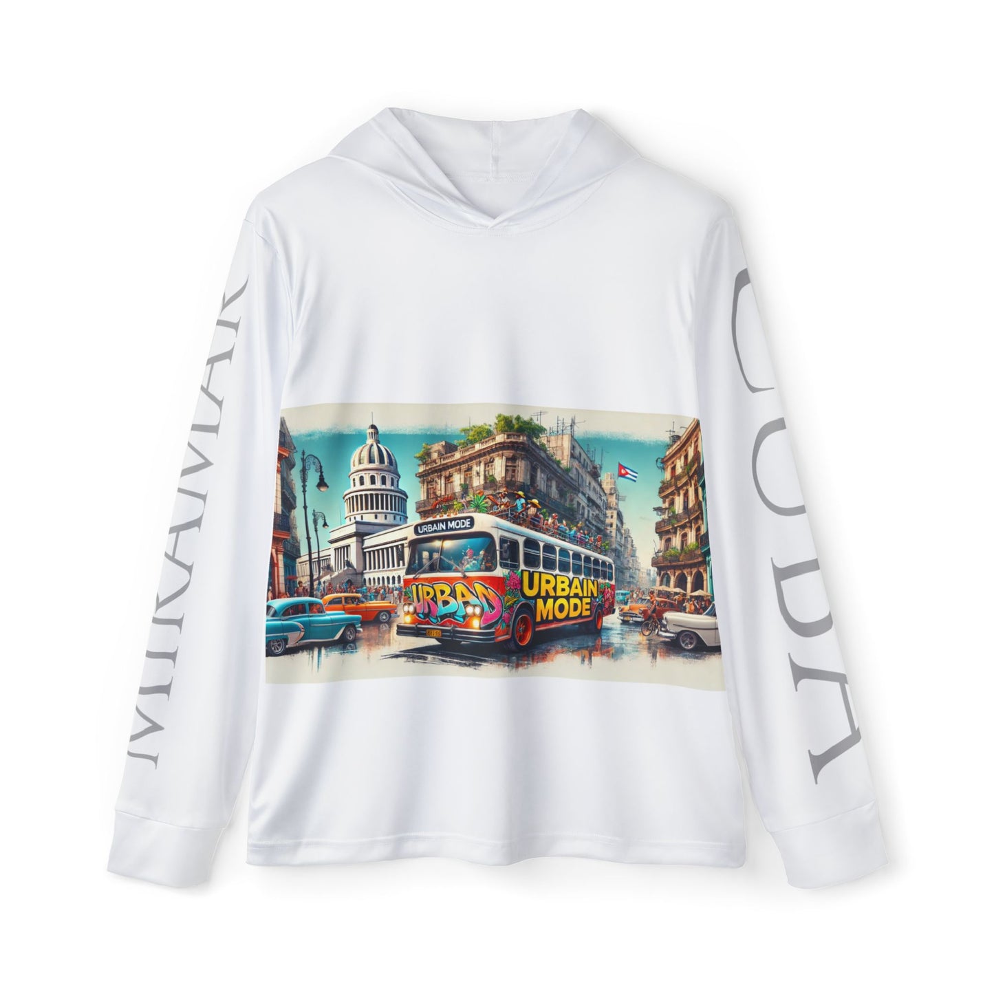 Bus - Havana - Cuba - Men's Sports Warmup Hoodie (AOP)