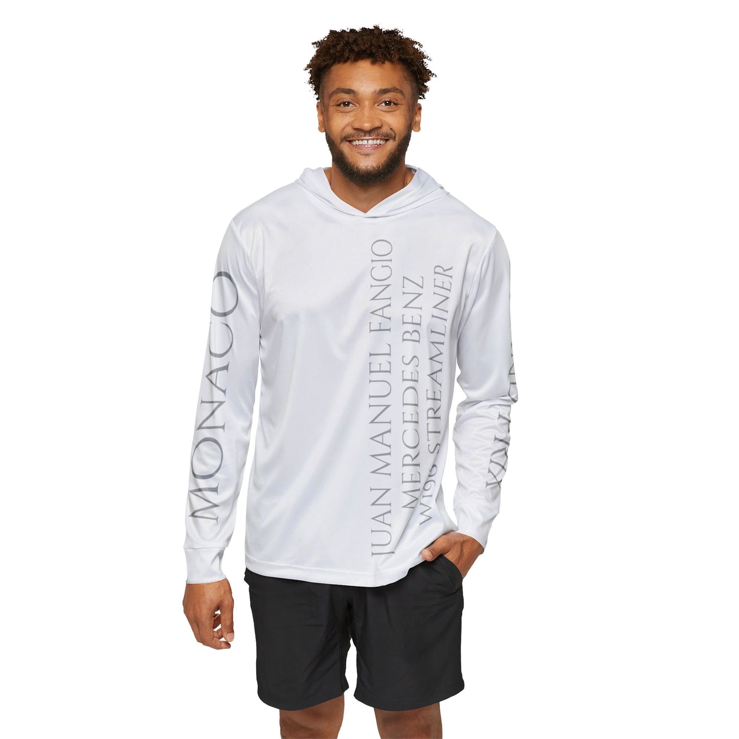 Legend GP - 1954 Fangio - Mercedes Benz - Monaco - Monte Carlo - Men's Sports Warmup Hoodie (AOP)