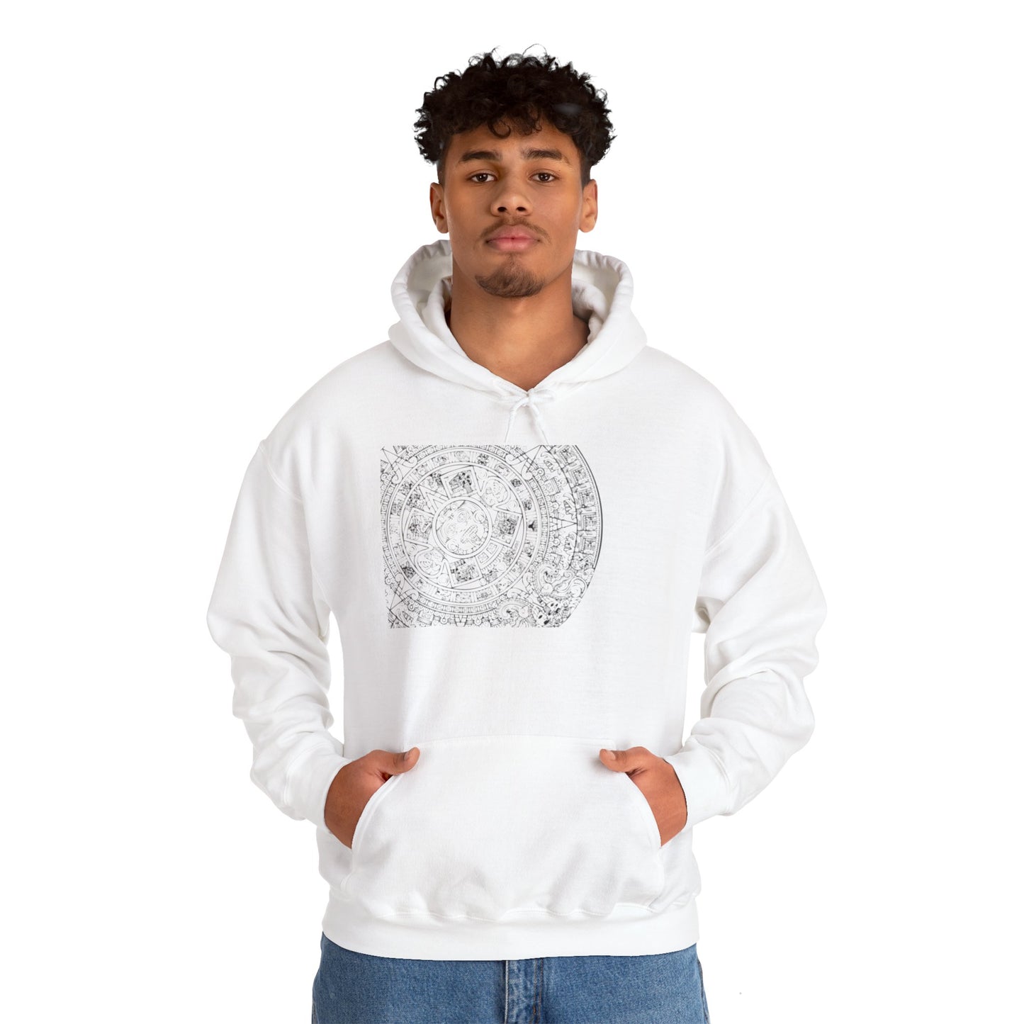 Precolumbine - axtec calendar - Unisex Heavy Blend™ Hooded Sweatshirt