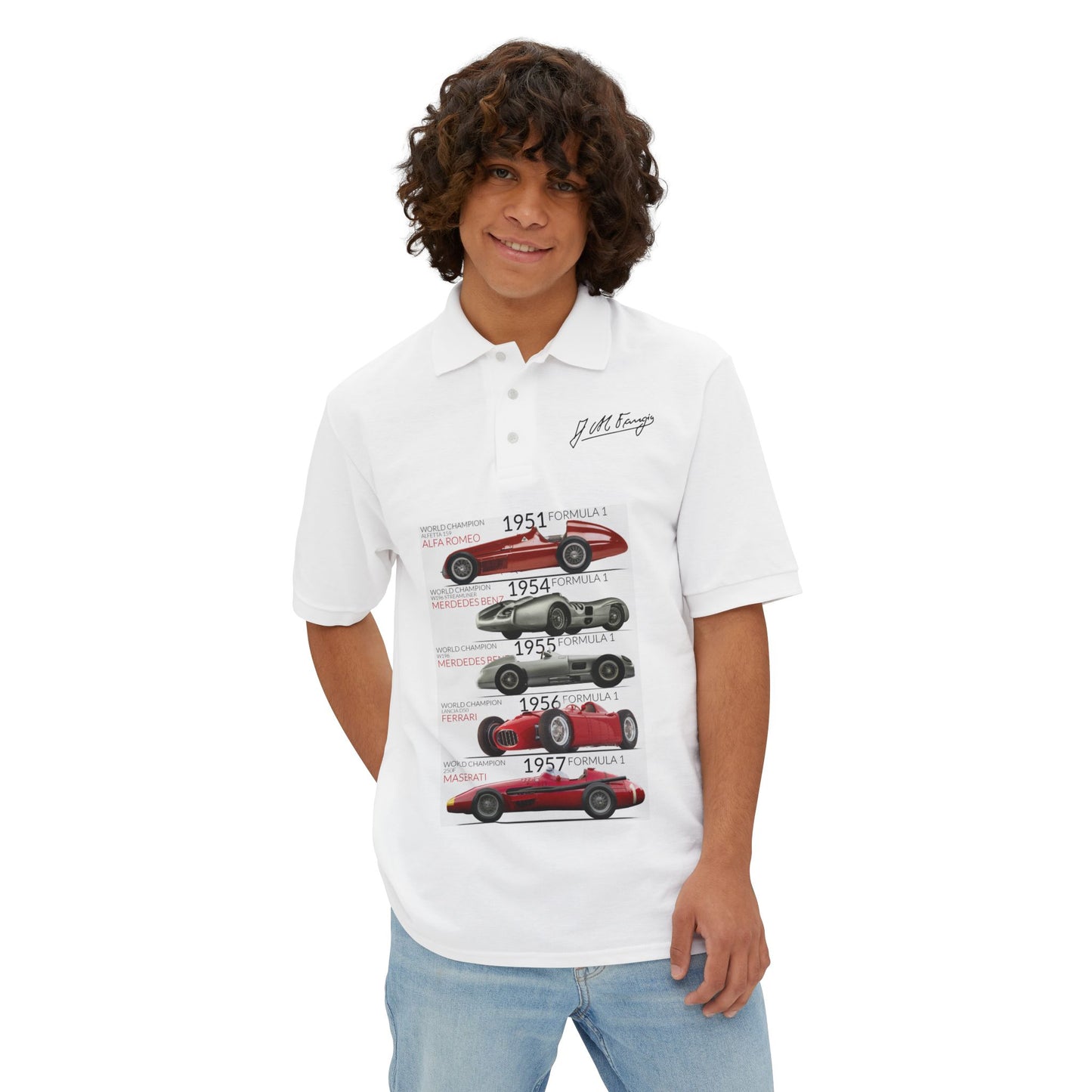 Fangio GP Penta Champion- Men's Piqué Polo
