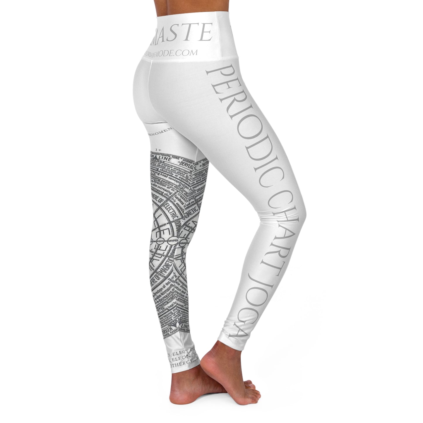 Illuminati - Periodic Chart - High Waisted Yoga Leggings (AOP)