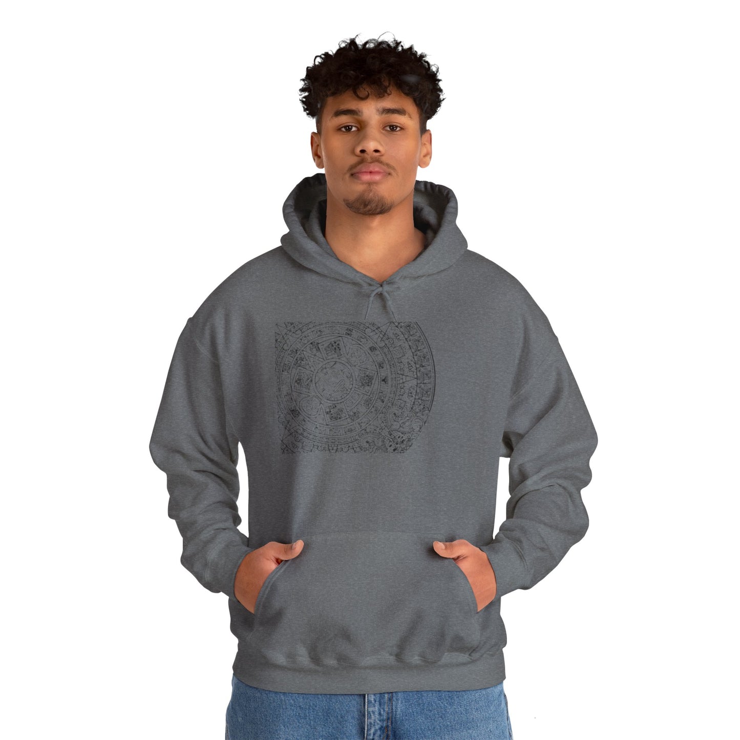Precolumbine - axtec calendar - Unisex Heavy Blend™ Hooded Sweatshirt