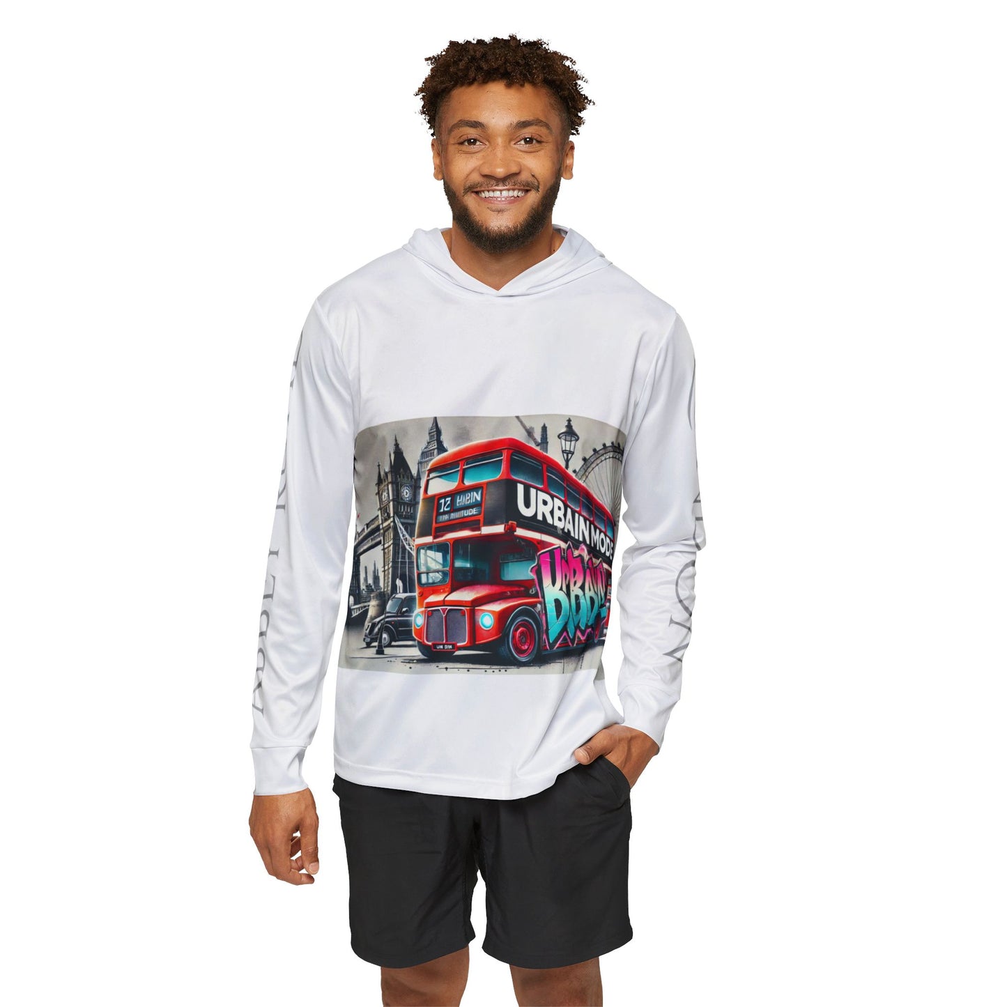 Bus - London - UK - Men's Sports Warmup Hoodie (AOP)