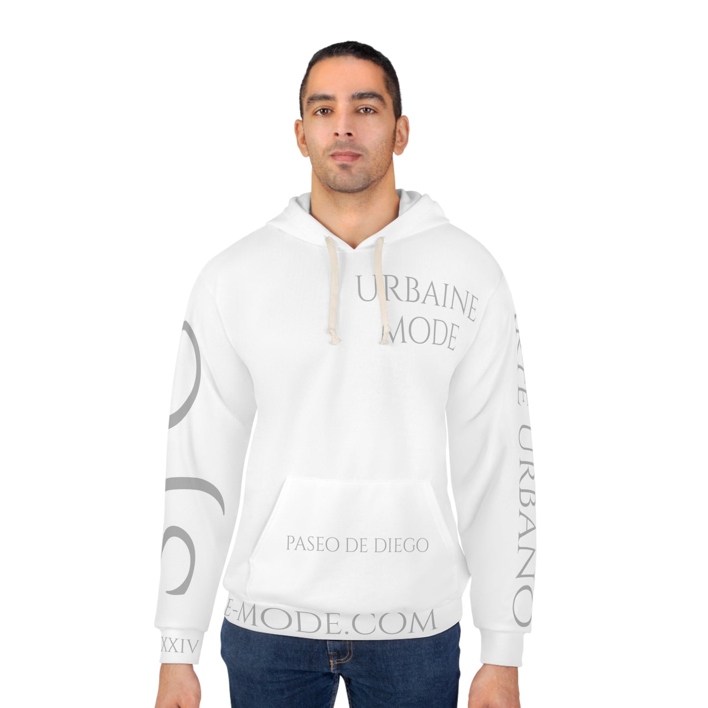 Street Art - Jayuya - B&W - Unisex Pullover Hoodie (AOP)