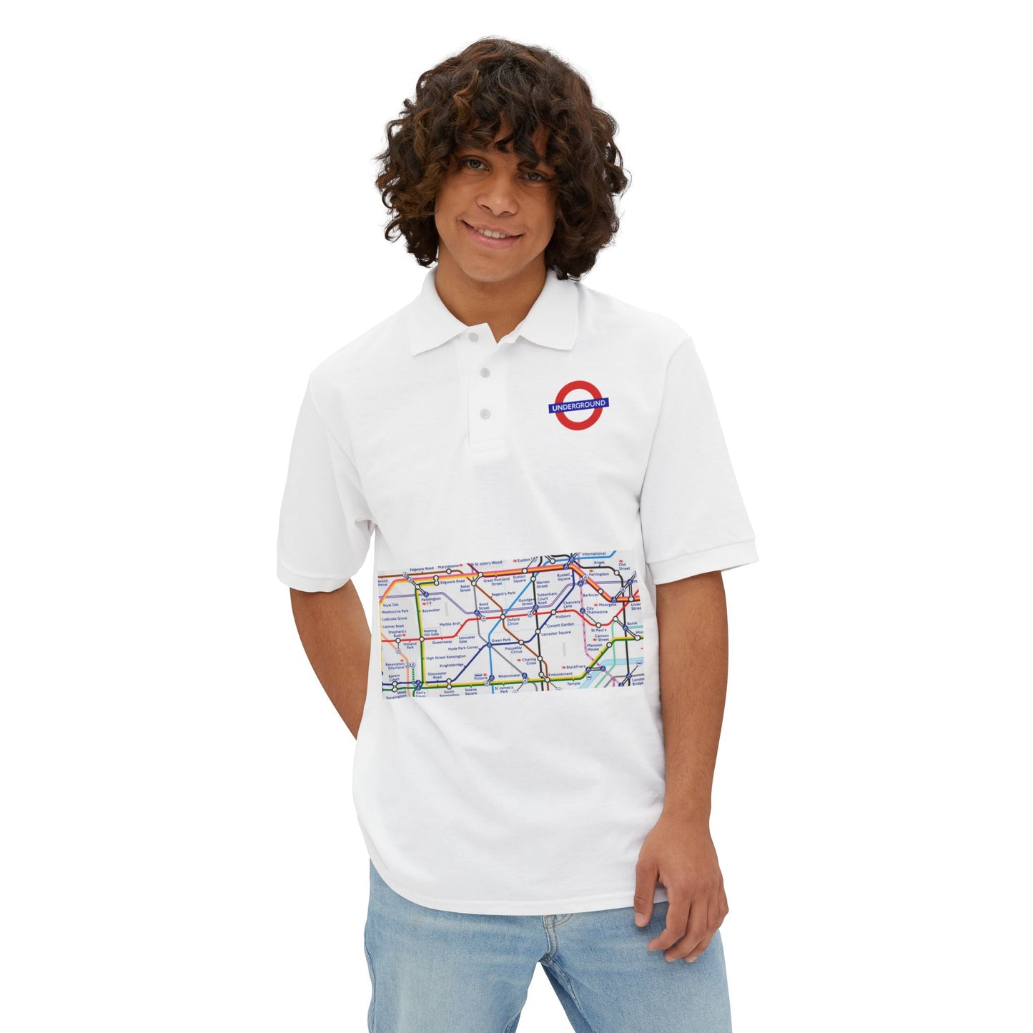 The Tube Metro London - Men's Piqué Polo