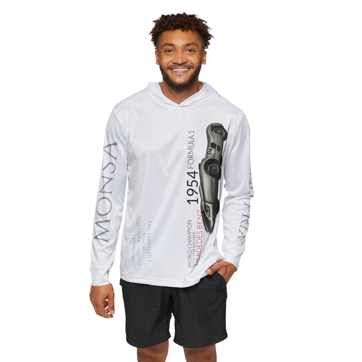 Legend GP - 1954 Fangio - Mercedes Benz - Monsa - Italia - Men's Sports Warmup Hoodie (AOP)