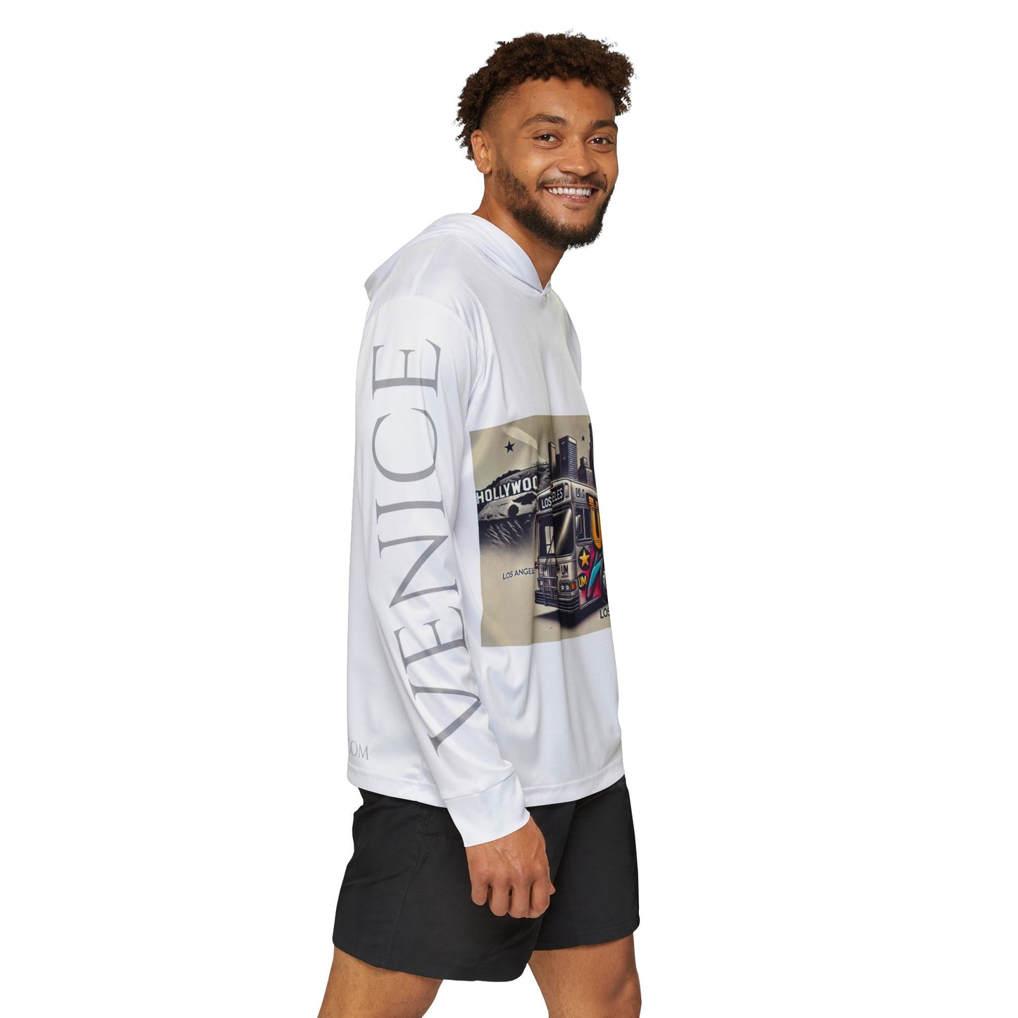 Bus - LA - USA - Men's Sports Warmup Hoodie (AOP)