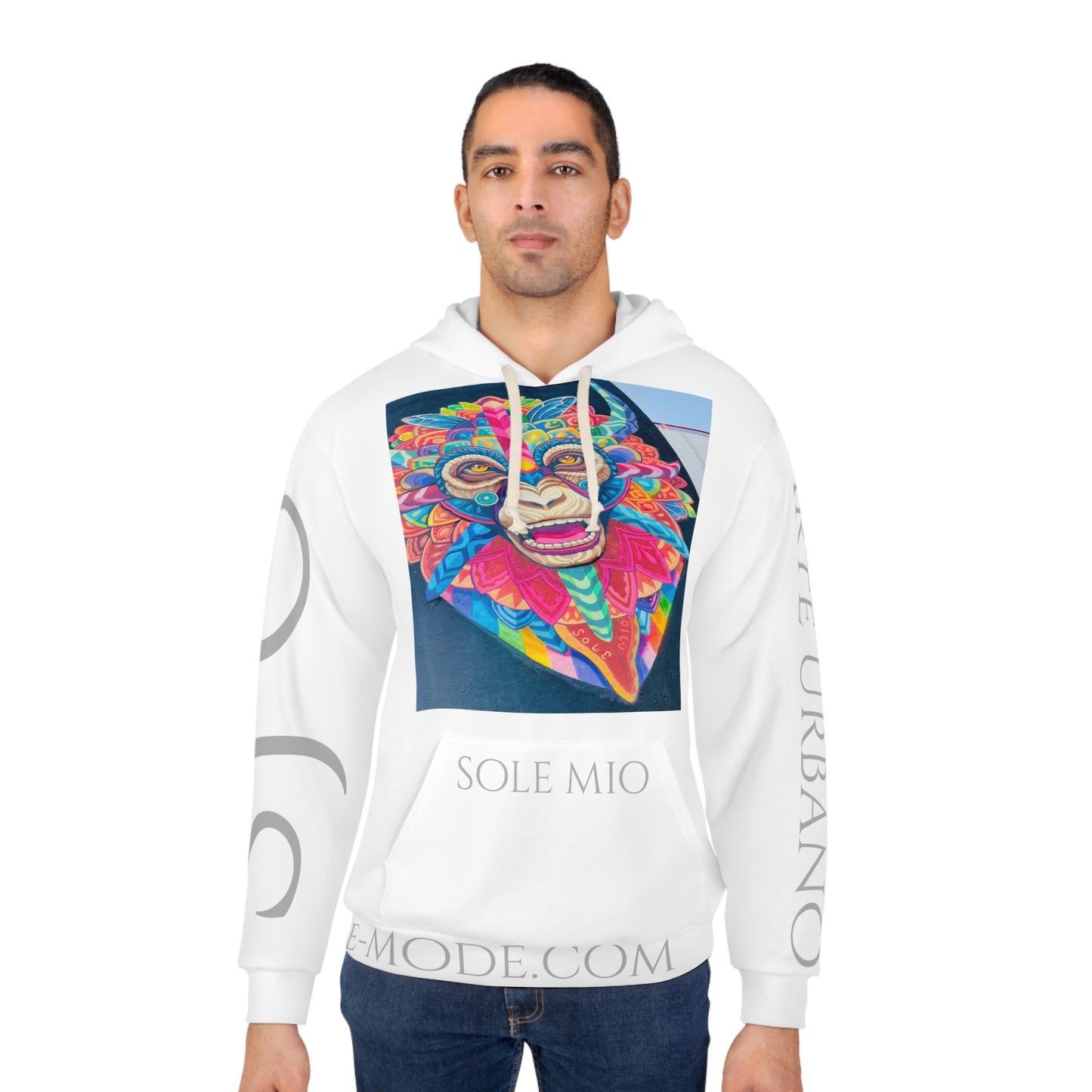 Street Art - Sole Mio - Front - Color - Unisex Pullover Hoodie (AOP)