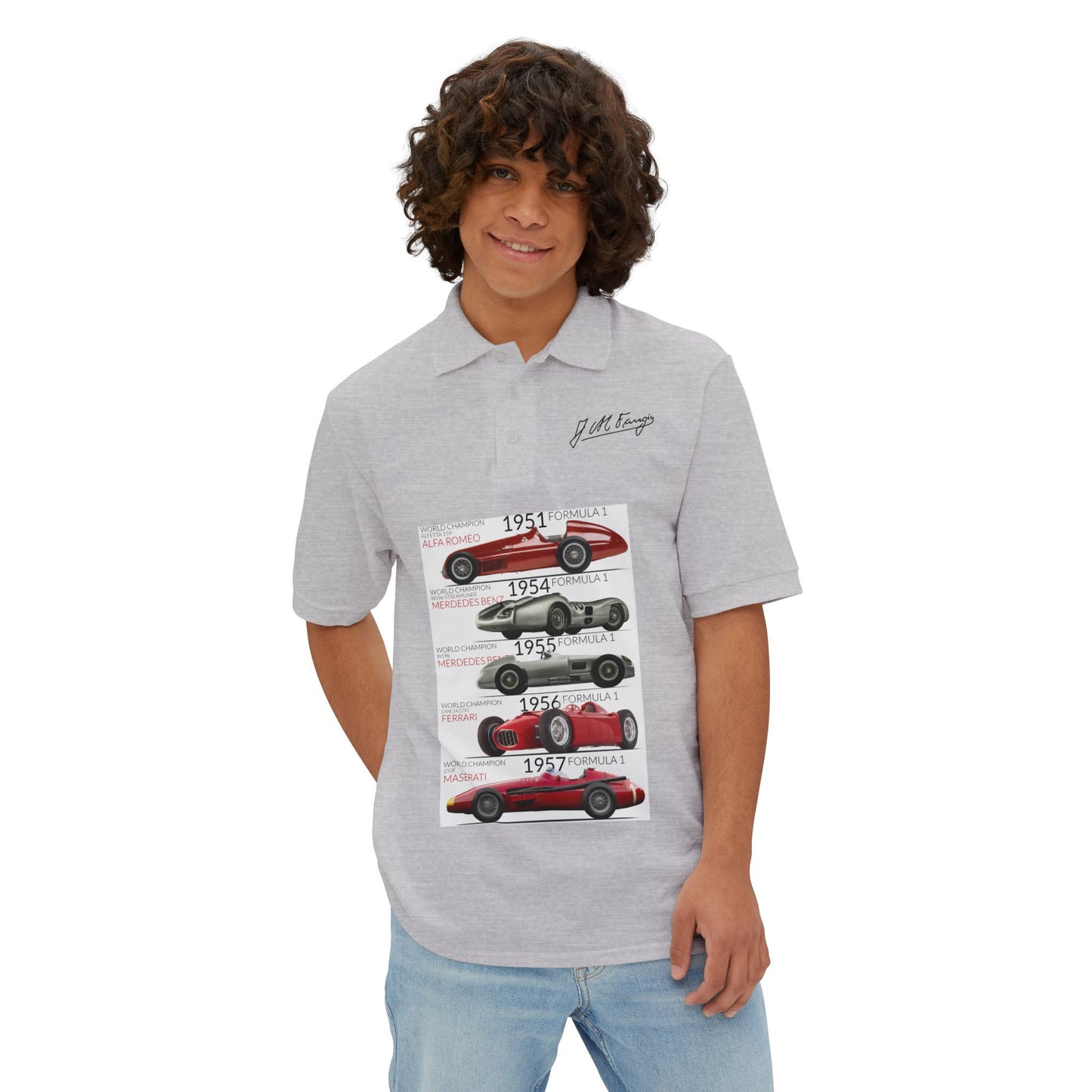 Fangio GP Penta Champion- Men's Piqué Polo