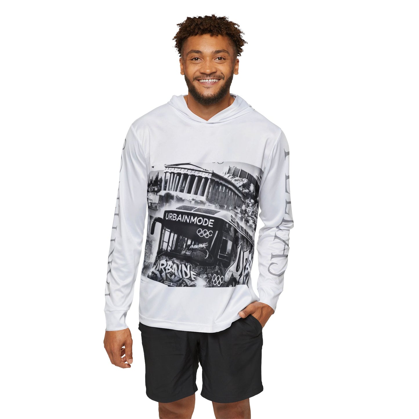 Bus - Athene - Greece - Men's Sports Warmup Hoodie (AOP)