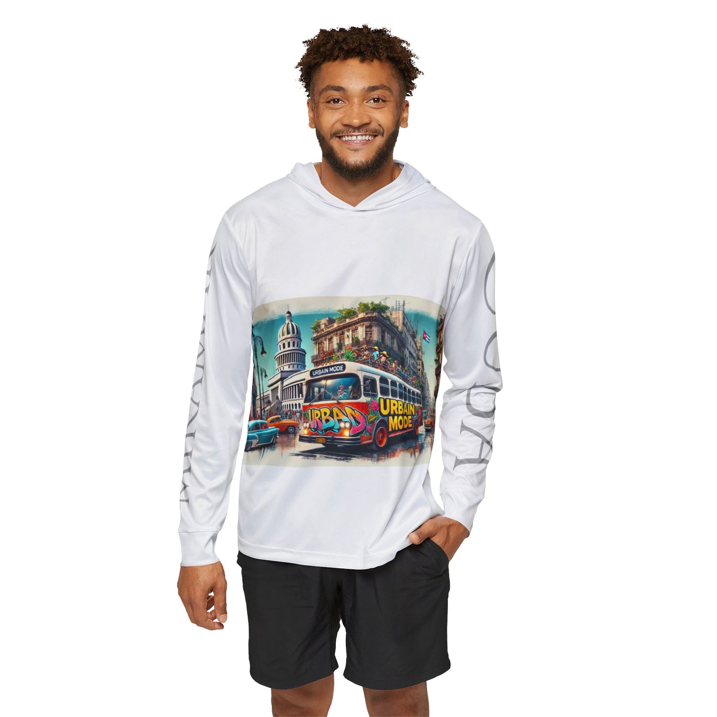 Bus - Havana - Cuba - Men's Sports Warmup Hoodie (AOP)