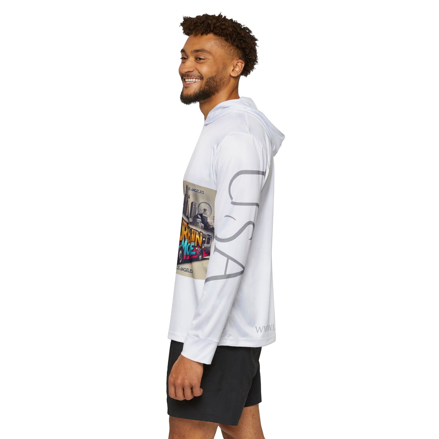 Bus - LA - USA - Men's Sports Warmup Hoodie (AOP)