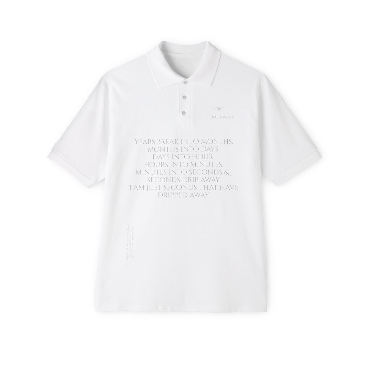 Gombrowick - I am just seconds that have dripped away - Men's Piqué Polo