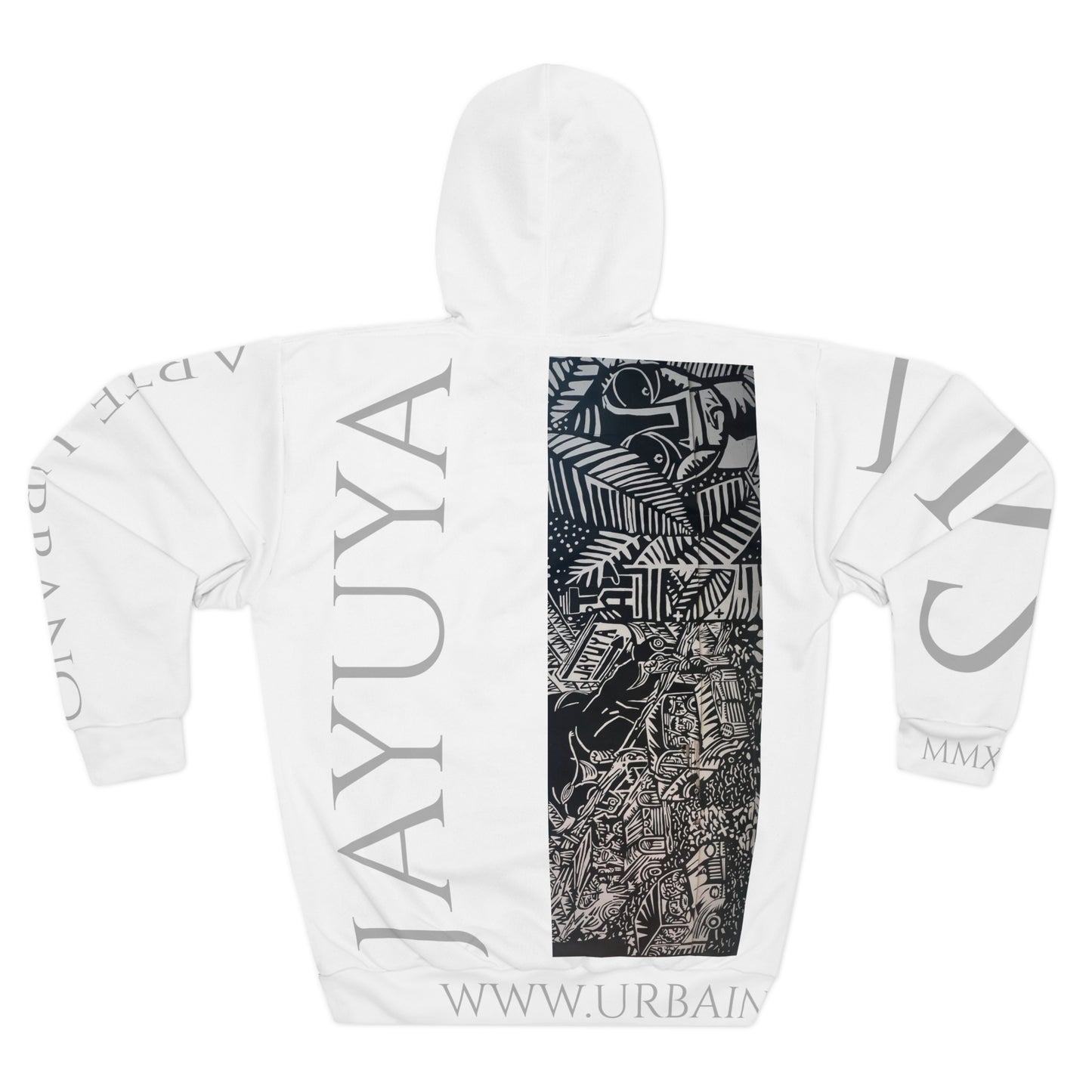 Street Art - Jayuya - B&W - Unisex Pullover Hoodie (AOP)