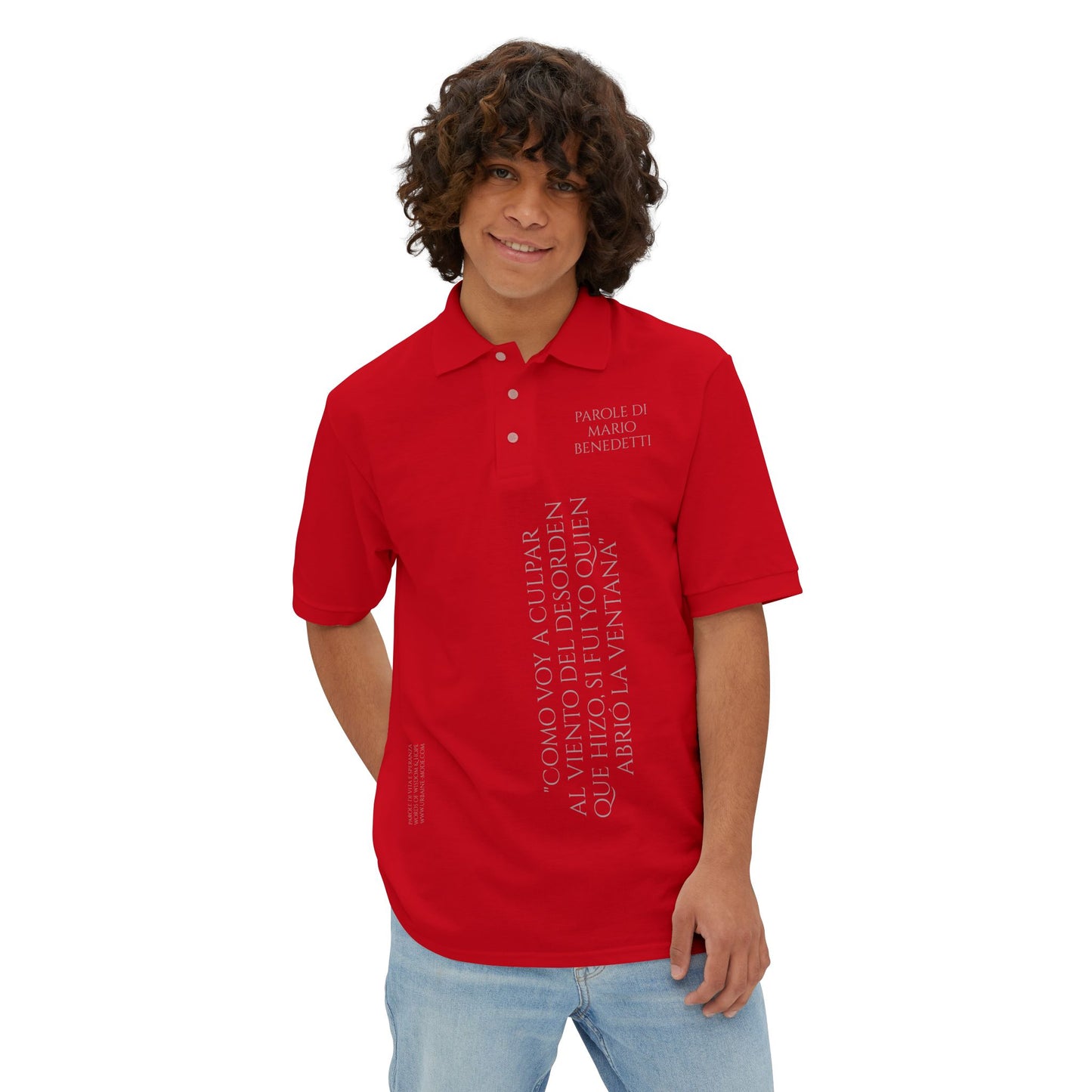 Benedetti - Como culpar el viento si yo abri la ventana - Men's Piqué Polo