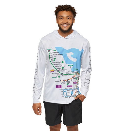 Metro Map- Rio - Brazil - Men's Sports Warmup Hoodie (AOP)