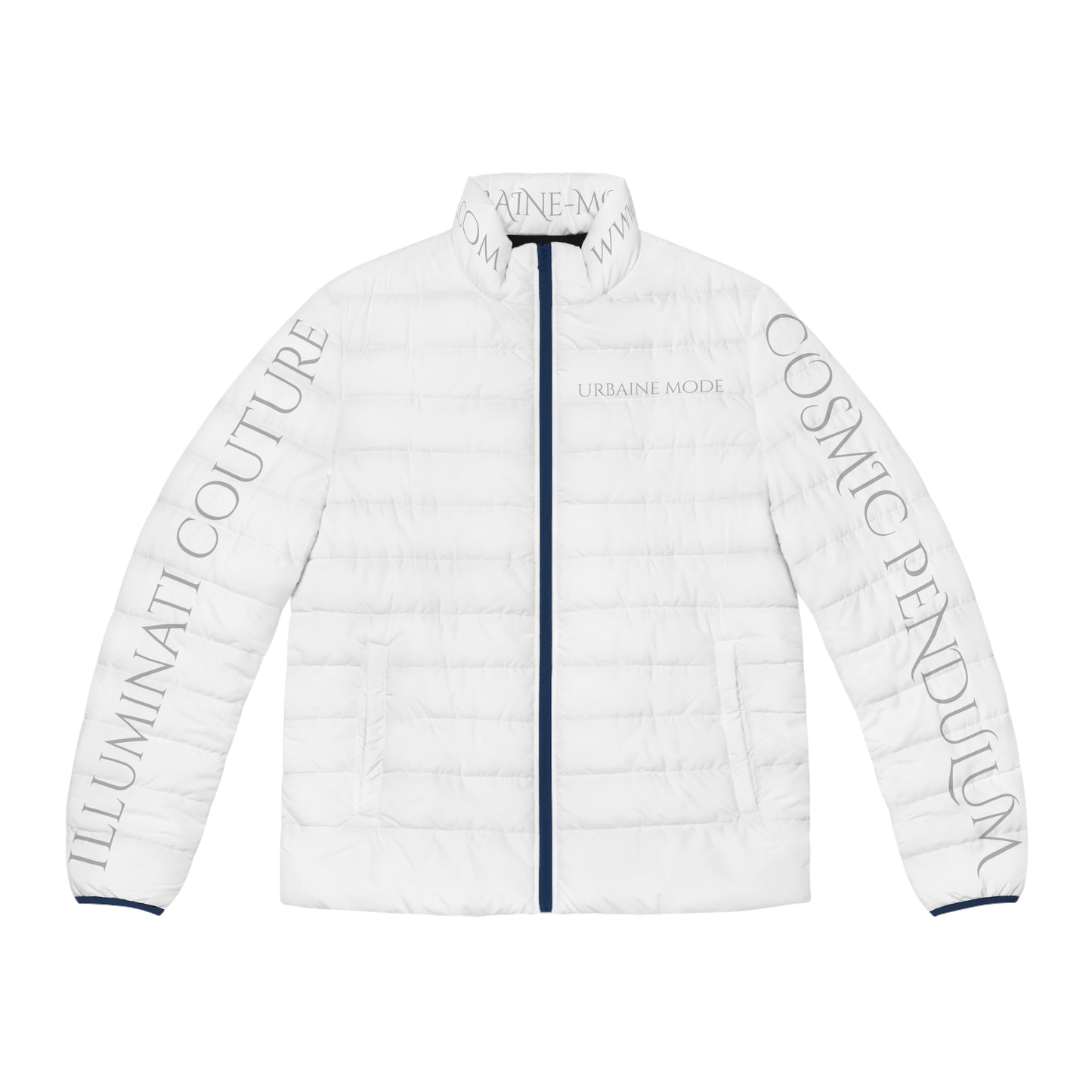 Illuminati - Cosmic Pendulum Back - Men's Puffer Jacket (AOP)