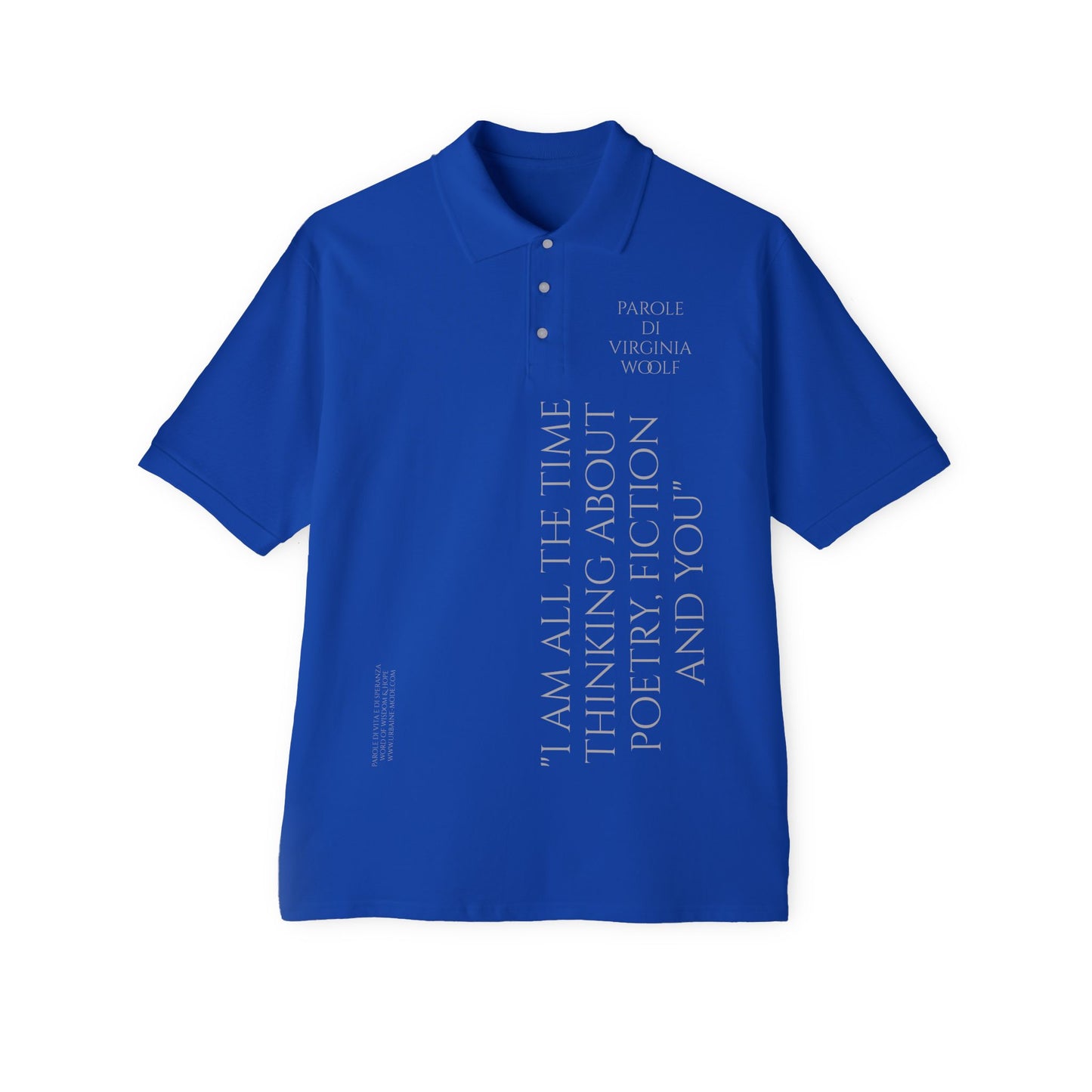Virginia Woolf - Thinkin of poetry and you - Men's Piqué Polo