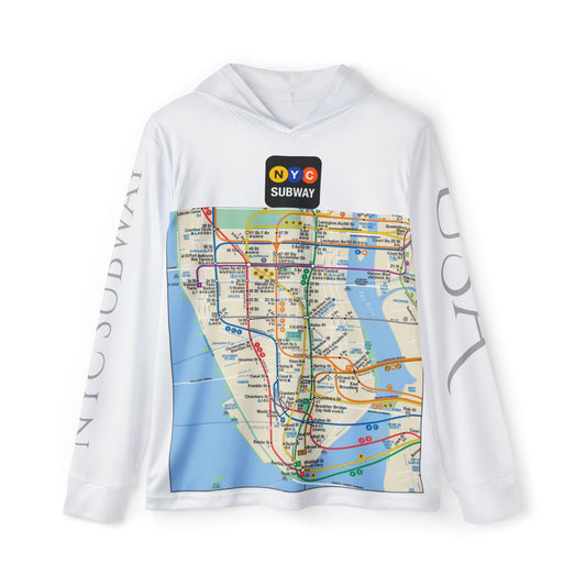 Metro Map - NYC - USA - Men's Sports Warmup Hoodie (AOP)