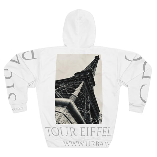 Arquitecture - CDG - France - Tour Eiffel - B&W - Unisex Pullover Hoodie (AOP)