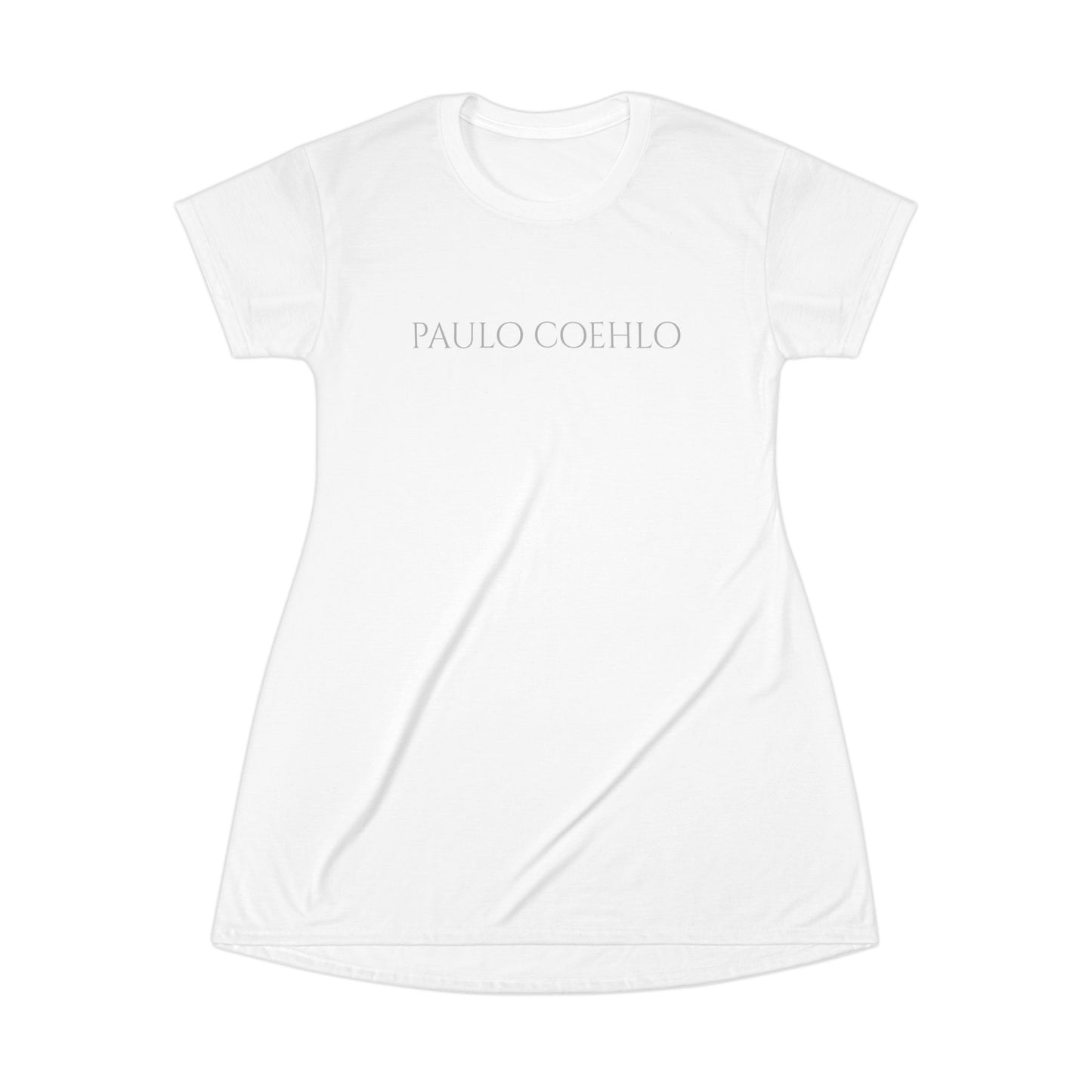 Paulo Coejlo - T-Shirt Dress (AOP) - Eu te amo porque todo o universo conspirou pra que eu chegasse até você