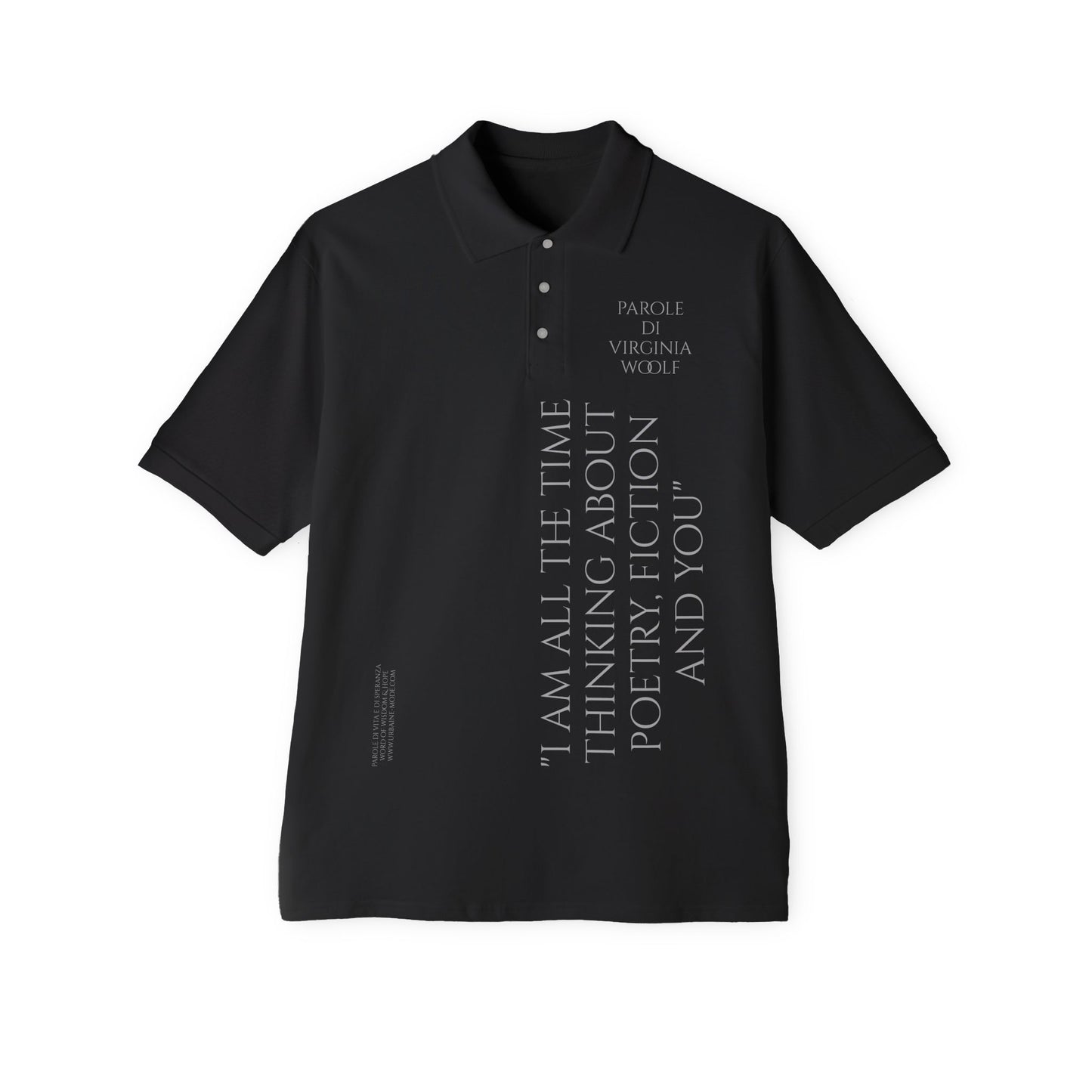 Virginia Woolf - Thinkin of poetry and you - Men's Piqué Polo