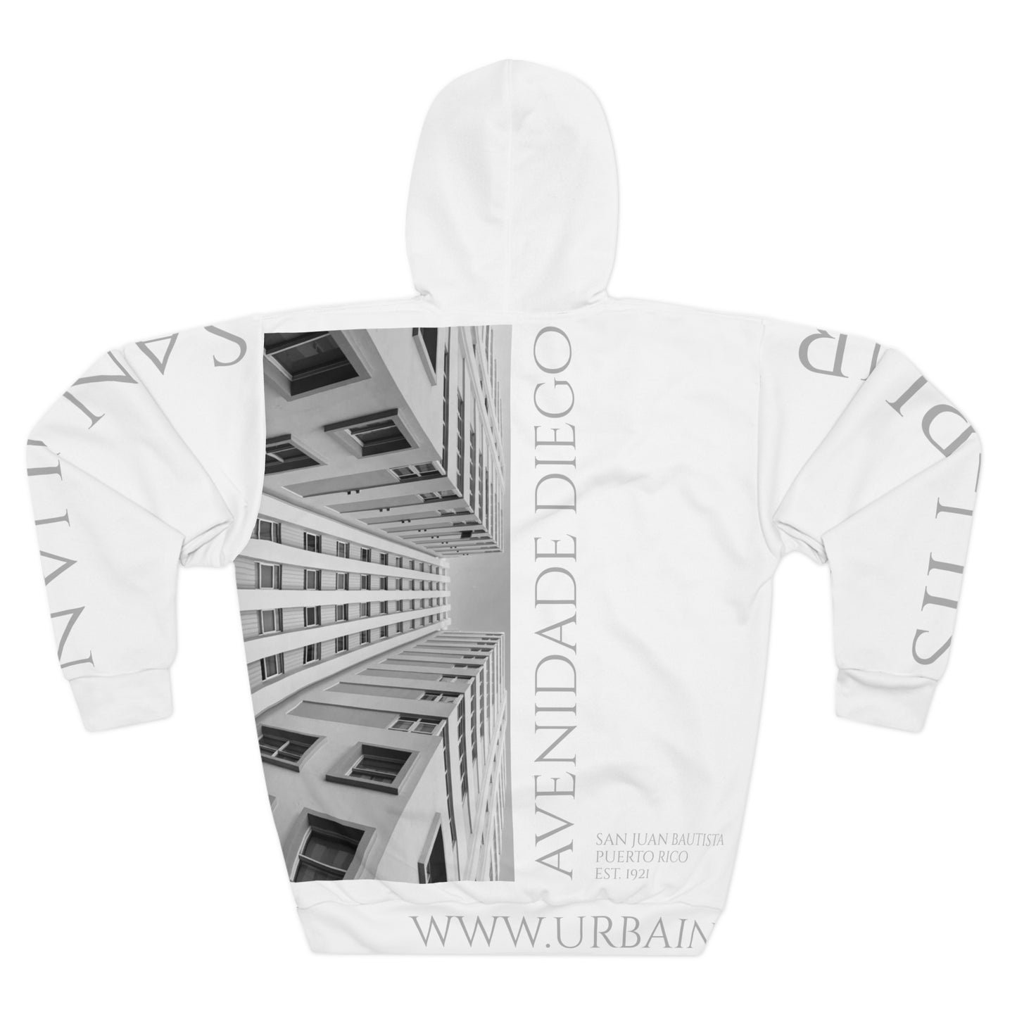 Arquitecture - SJU - PR - de Diego - B&W - Unisex Pullover Hoodie (AOP)