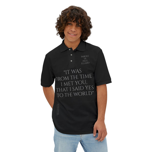 Eluard - I said yes to the world - In case you forget - Men's Piqué Polo