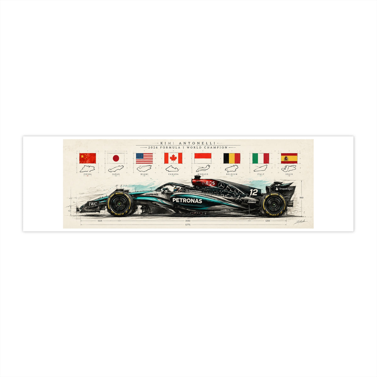 MB 2026 Antonelli F1 World Champion 2026 Bumper Sticker