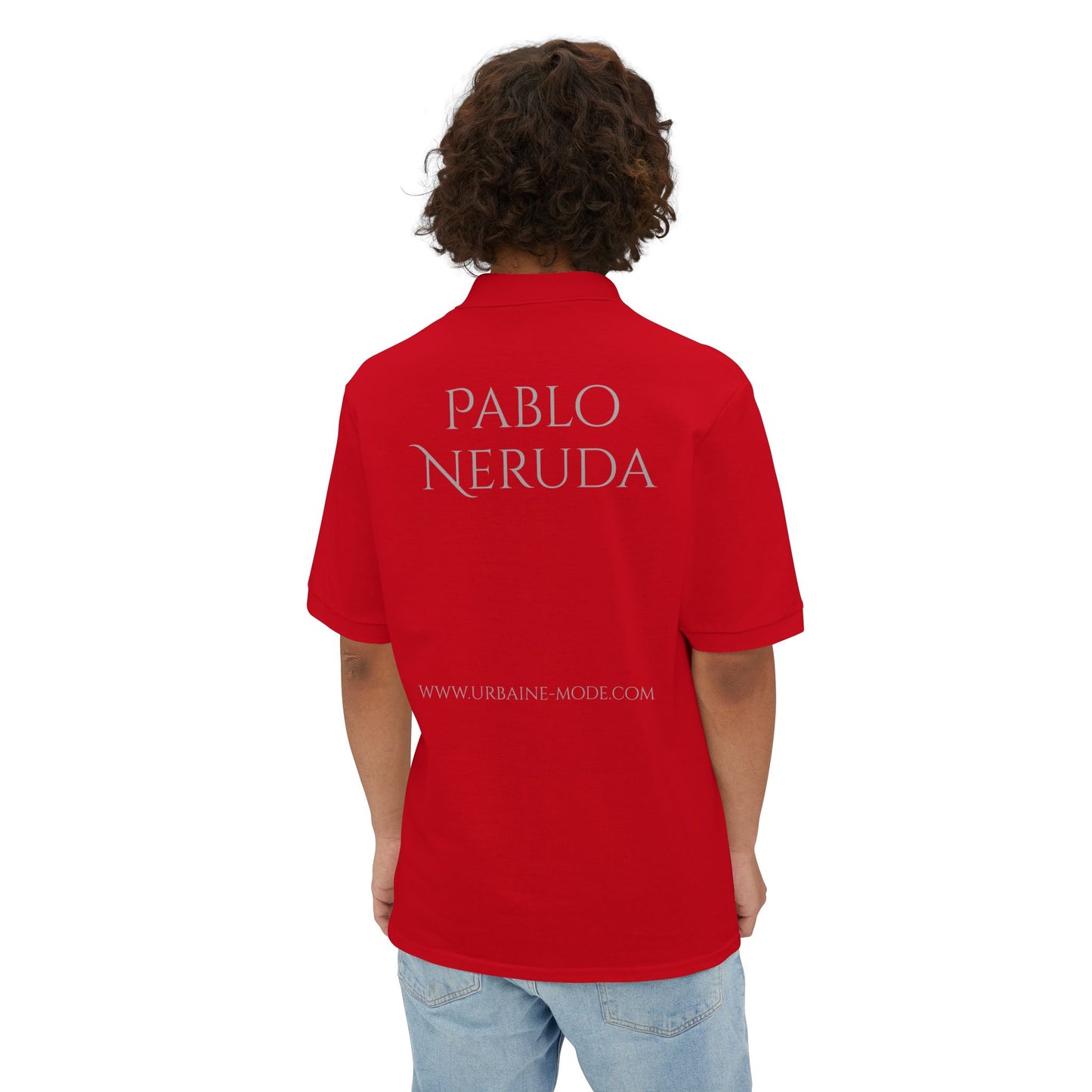 Pablo Neruda - Te amo sin problemas ni orgullos  - Men's Piqué Polo