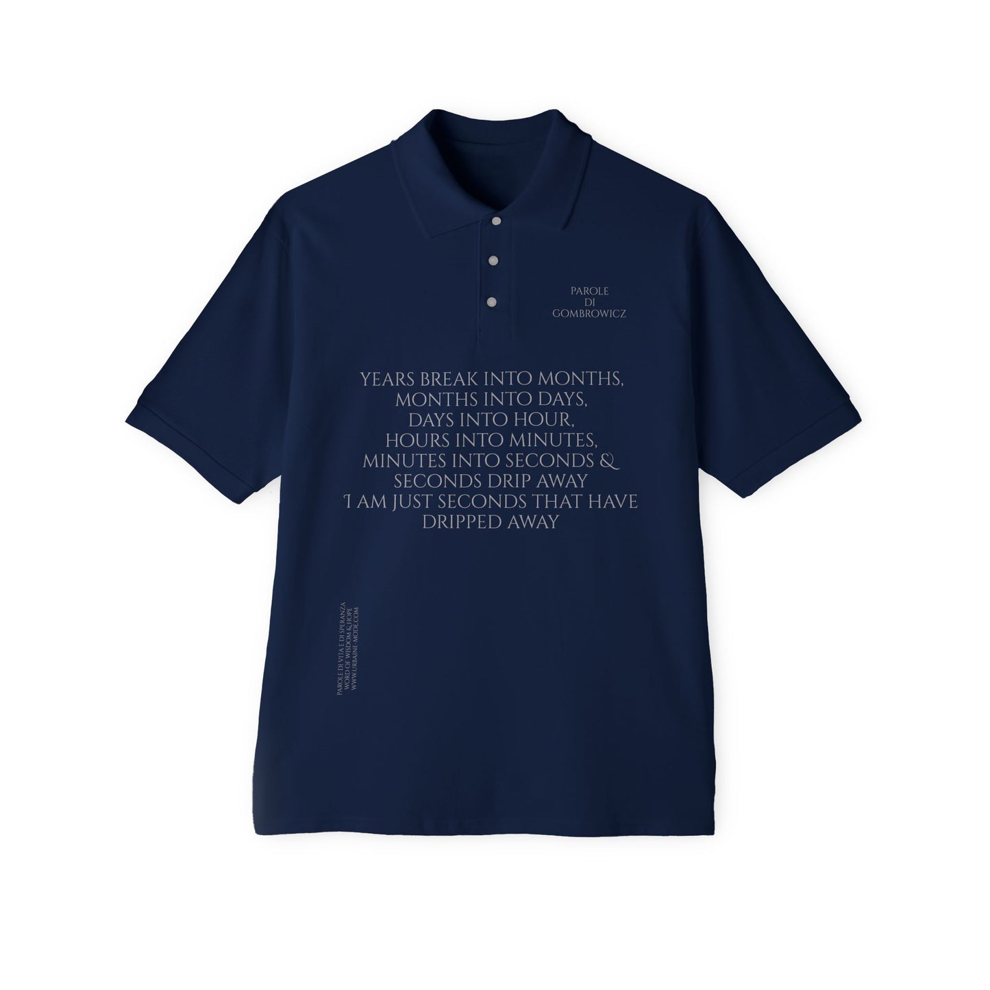 Gombrowick - I am just seconds that have dripped away - Men's Piqué Polo