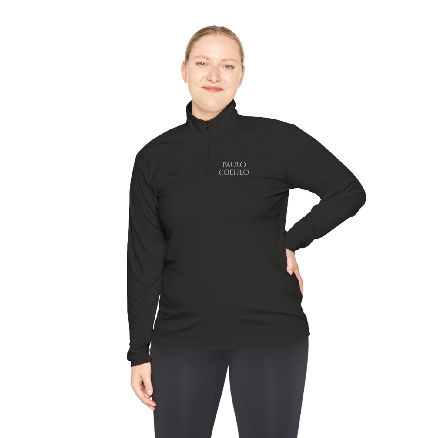 Paulo Coehlo - Unisex Quarter-Zip Pullover - Eu te amo porque todo o universo conspirou pra que eu chegasse até você