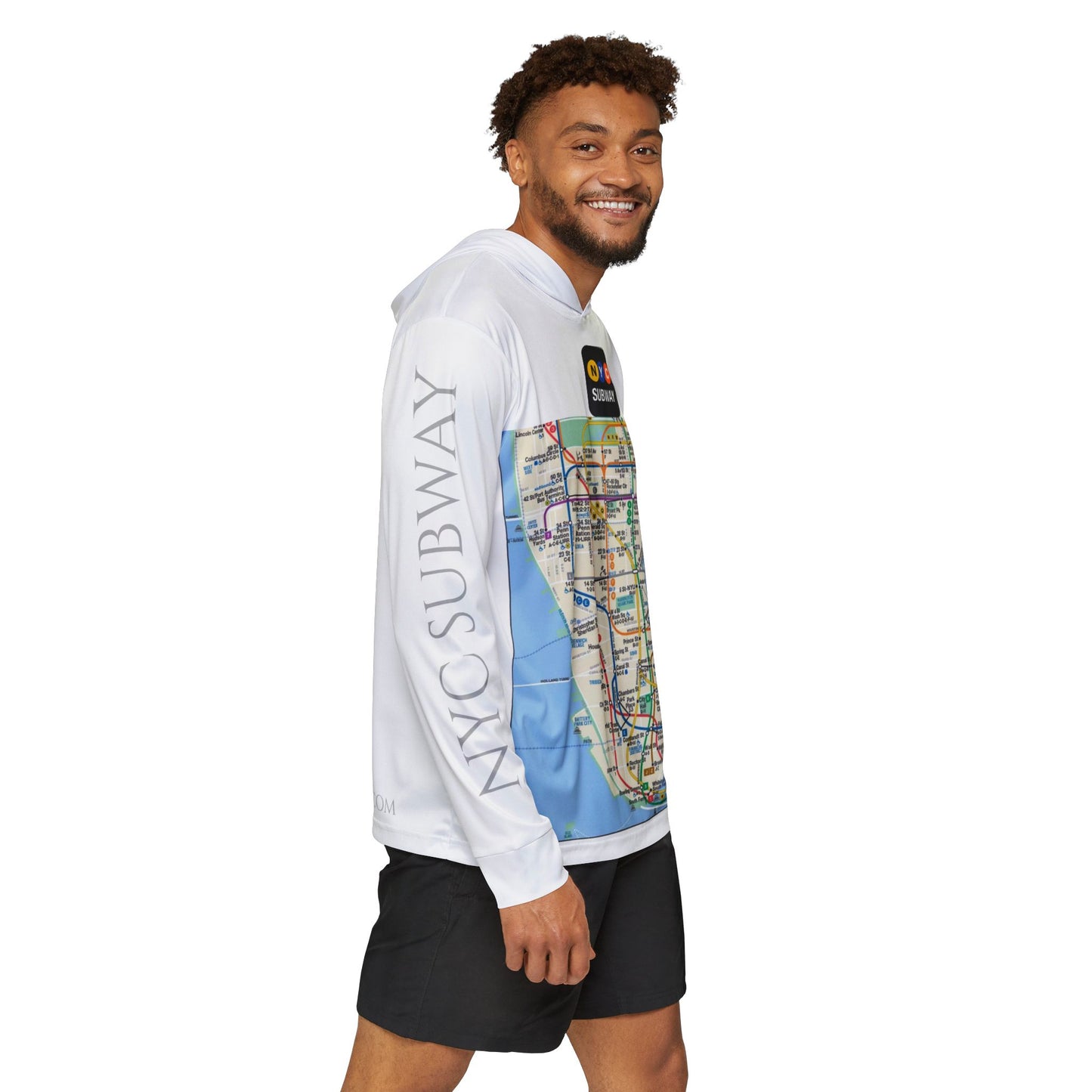 Metro Map - NYC - USA - Men's Sports Warmup Hoodie (AOP)