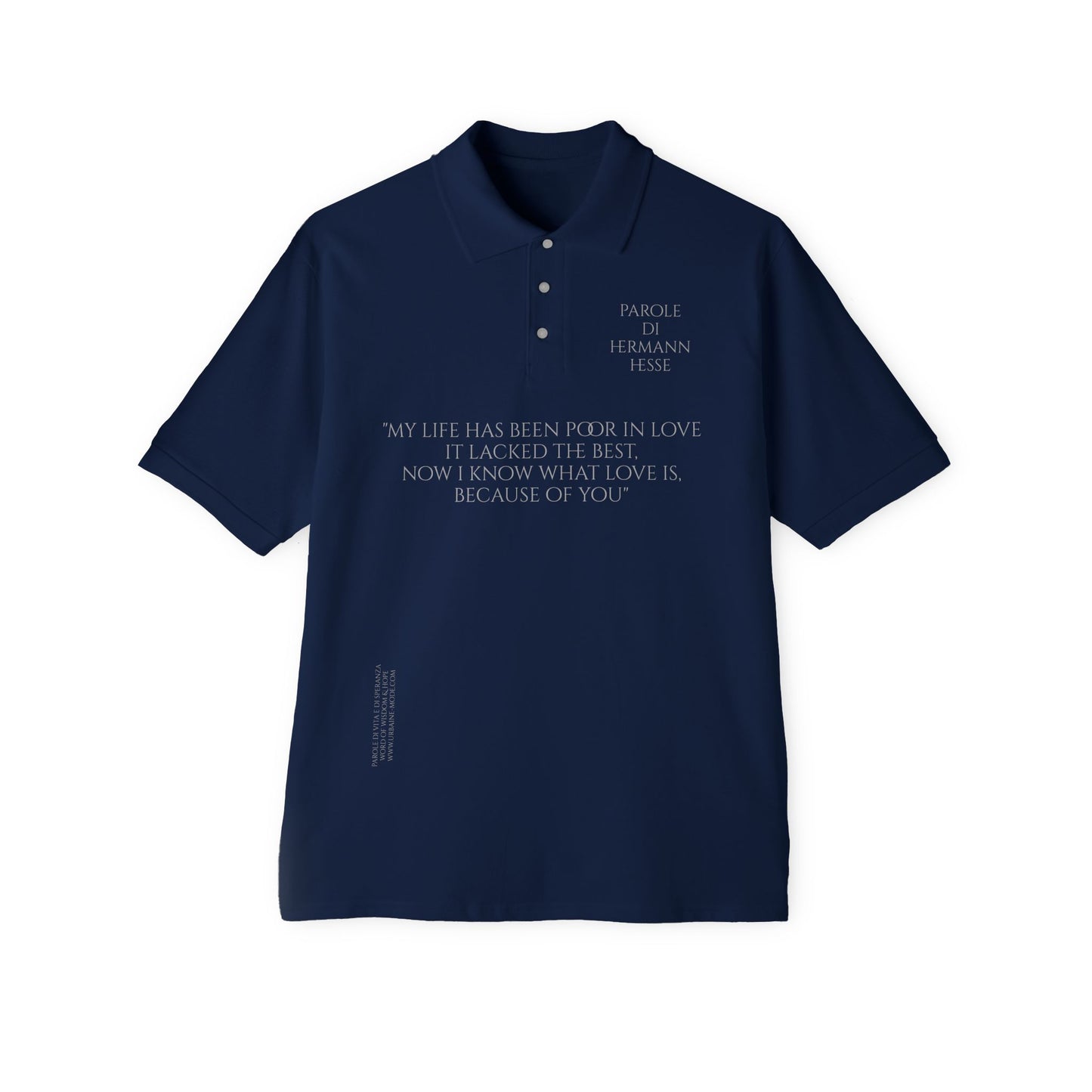 Hermann Hesse - I know what love is because of you - In case you forget - Men's Piqué Polo