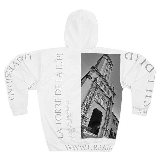 Arquitecture - SJU - PR - Torre IUPI - B&W - Unisex Pullover Hoodie (AOP)