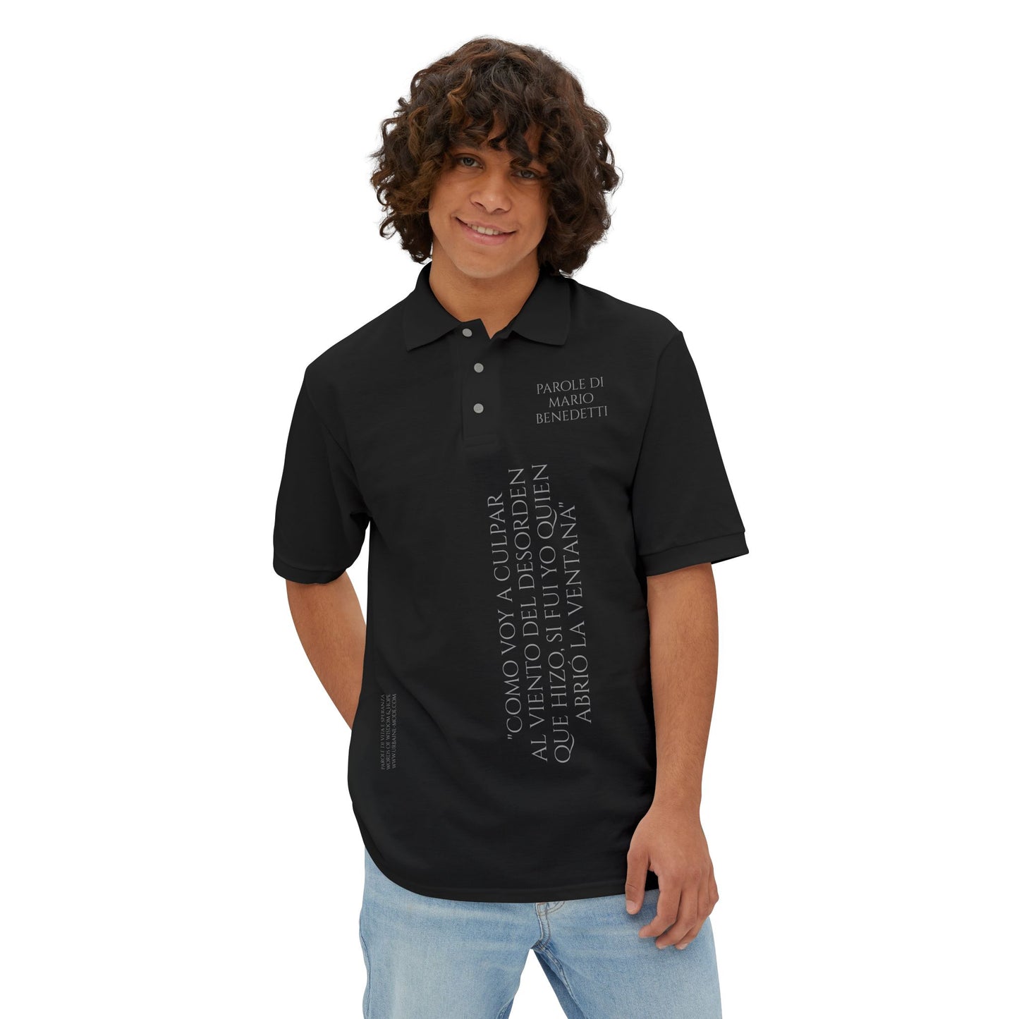 Benedetti - Como culpar el viento si yo abri la ventana - Men's Piqué Polo