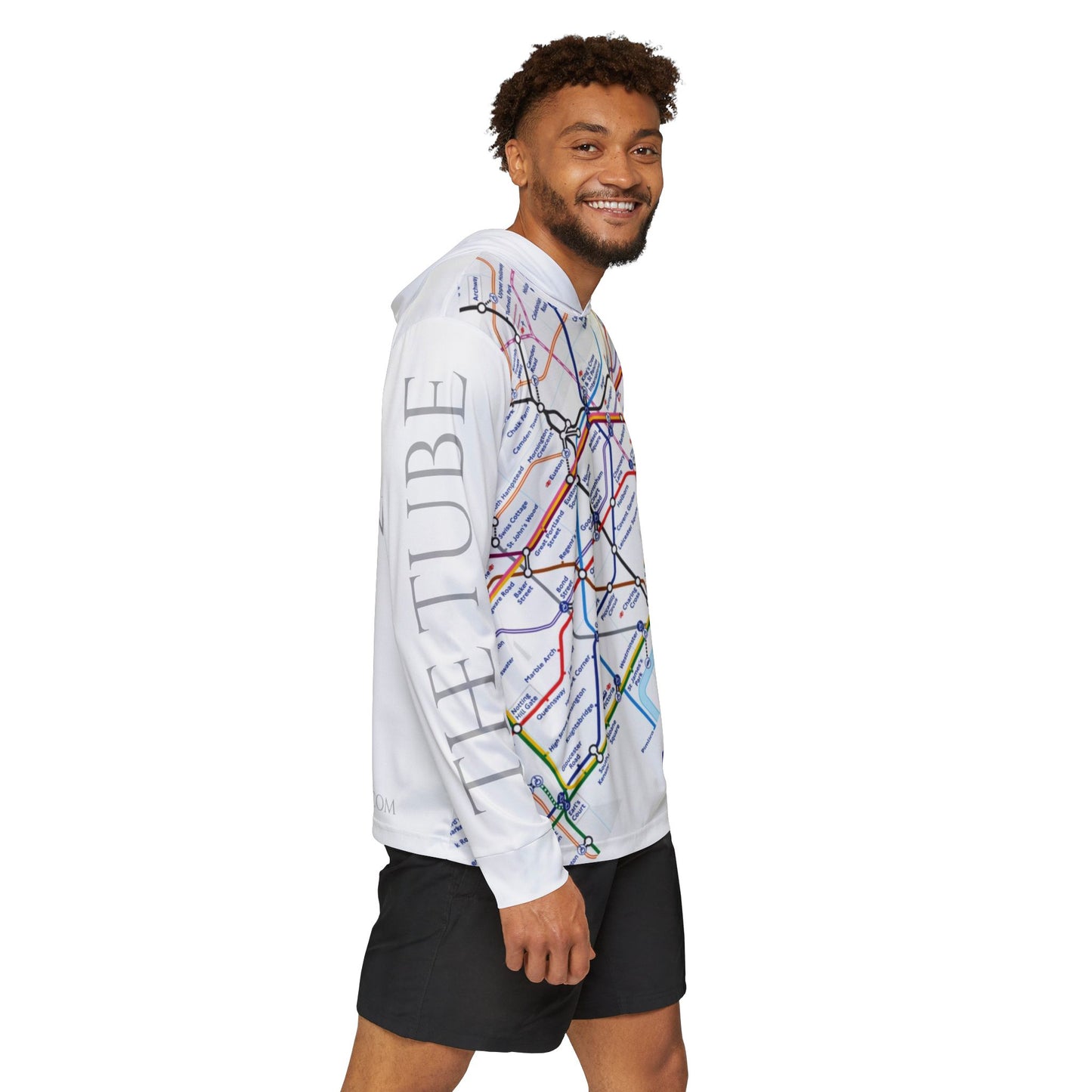 Metro Map - London - UK - Men's Sports Warmup Hoodie (AOP)