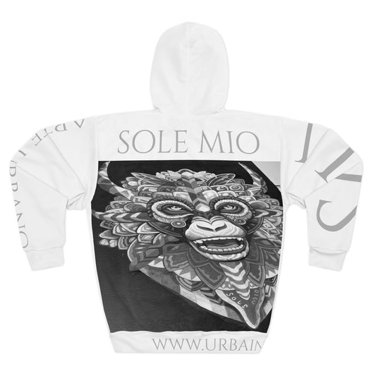 Street Art - Sole Mio - B&W - Unisex Pullover Hoodie (AOP)