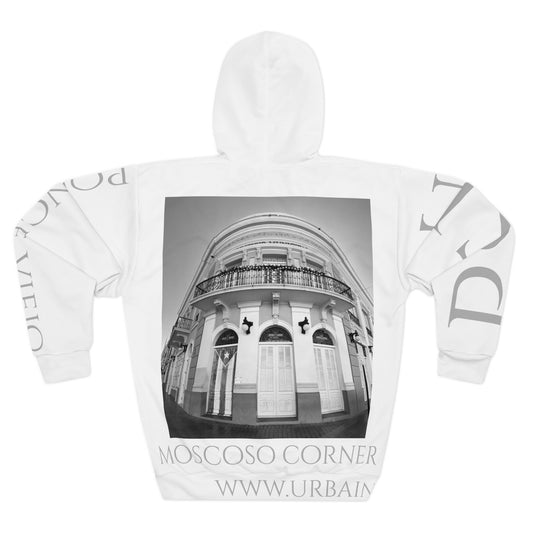 Arquitecture - PSE - PR - Moscoso Corner PR - B&W - Unisex Pullover Hoodie (AOP)