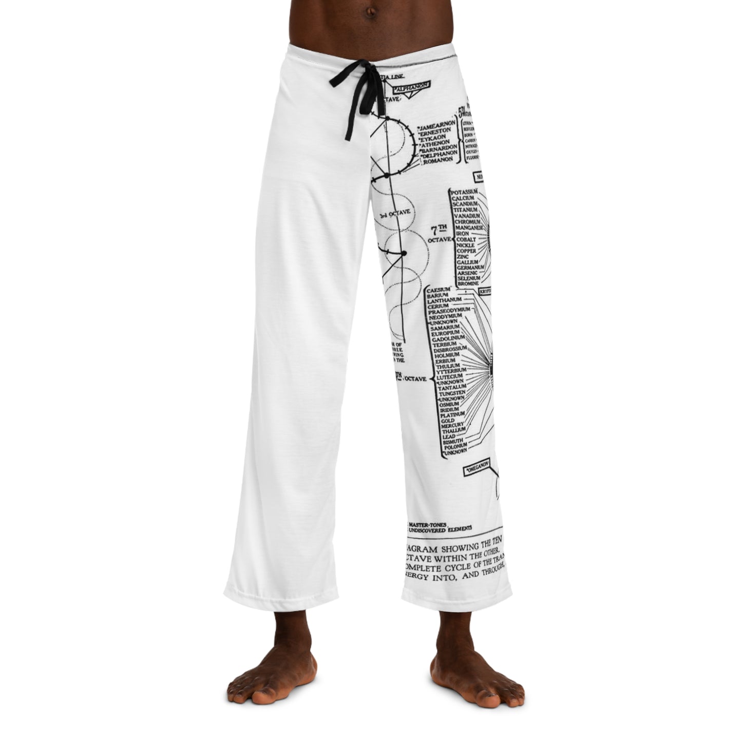 Round Periodic chart - Men's Pajama Pants (AOP)