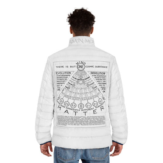 Illuminati - Matter Back - Men's Puffer Jacket (AOP)