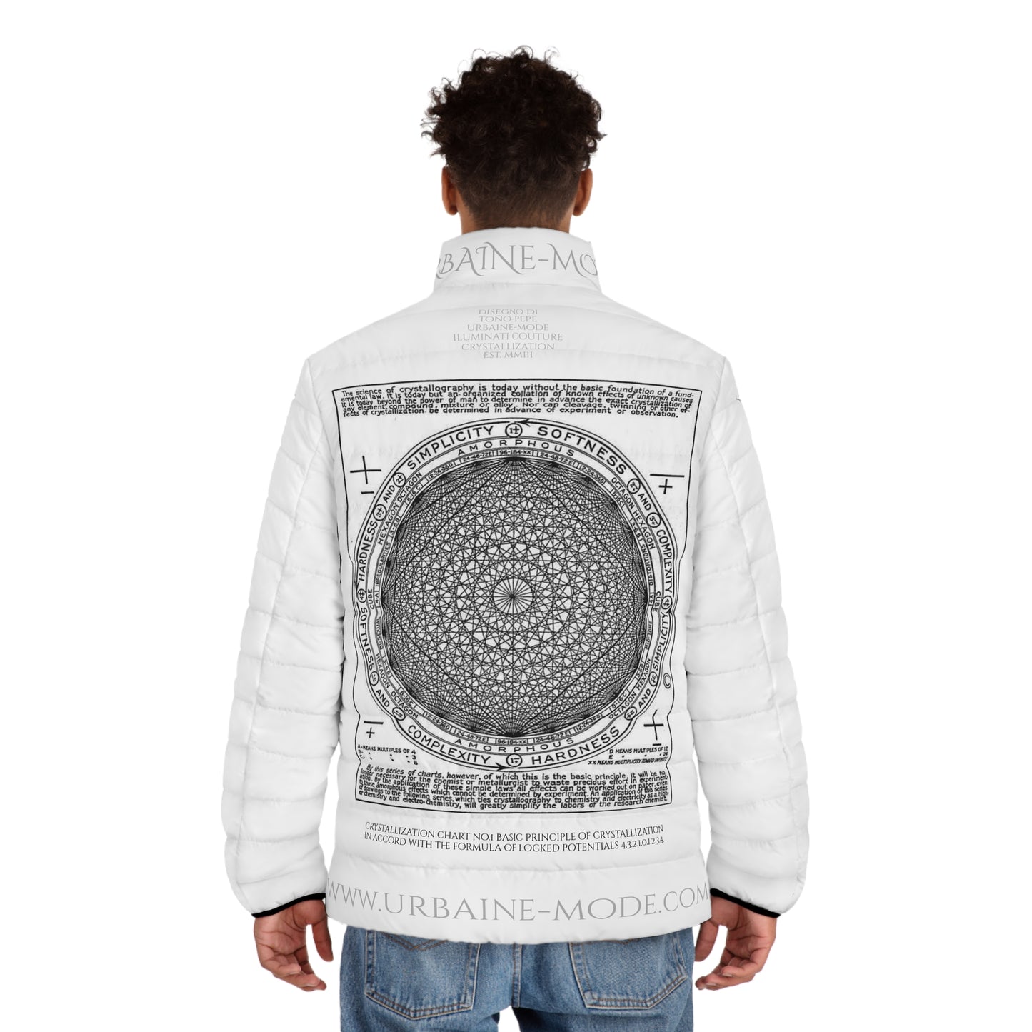 Illuminati - Crystallization Front - Men's Puffer Jacket (AOP)