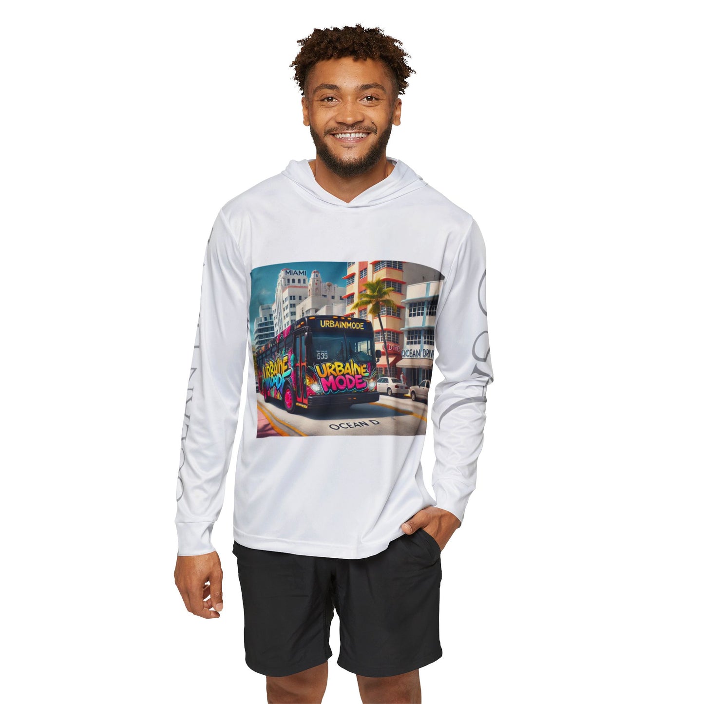 Bus - MIA - SOUTH BEACH -  - USA - Men's Sports Warmup Hoodie (AOP)