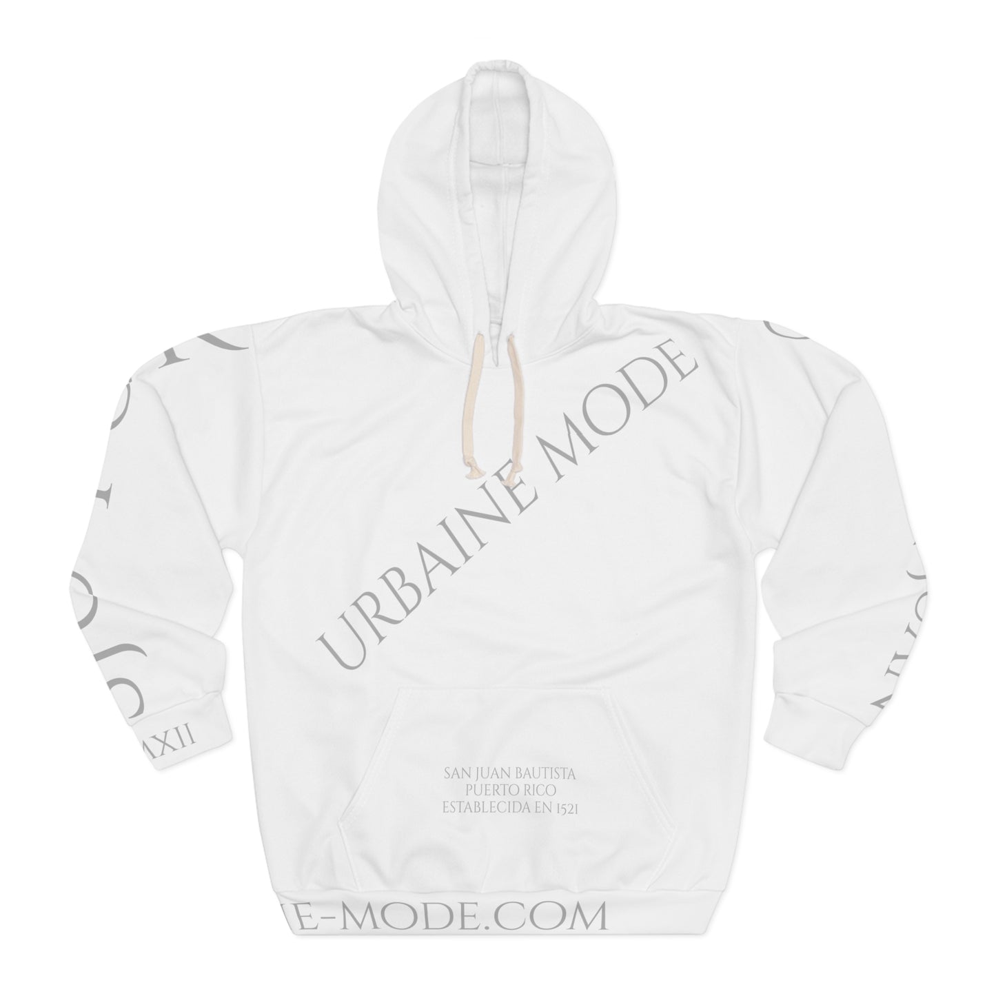 Arquitecture - SJU - PR - Luna - B&W - Unisex Pullover Hoodie (AOP)