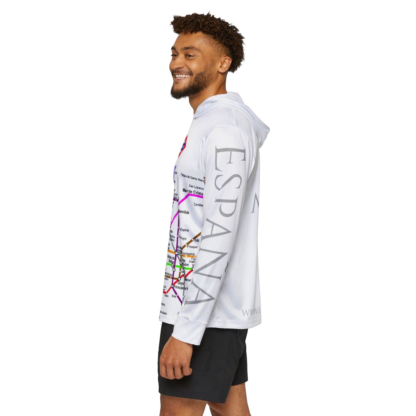 Metro Map - Madrid - Spain - Men's Sports Warmup Hoodie (AOP)