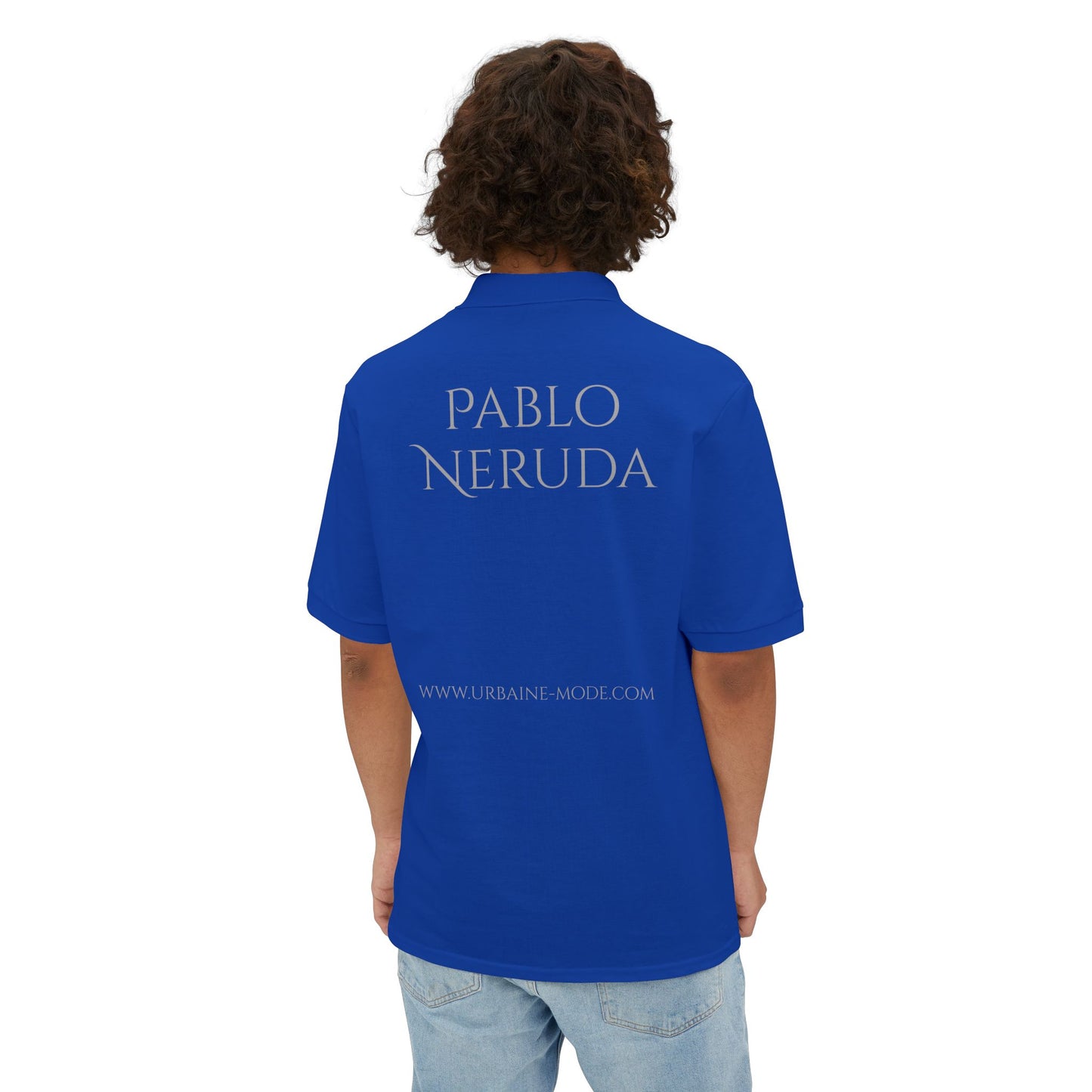 Pablo Neruda - Te amo sin problemas ni orgullos  - Men's Piqué Polo