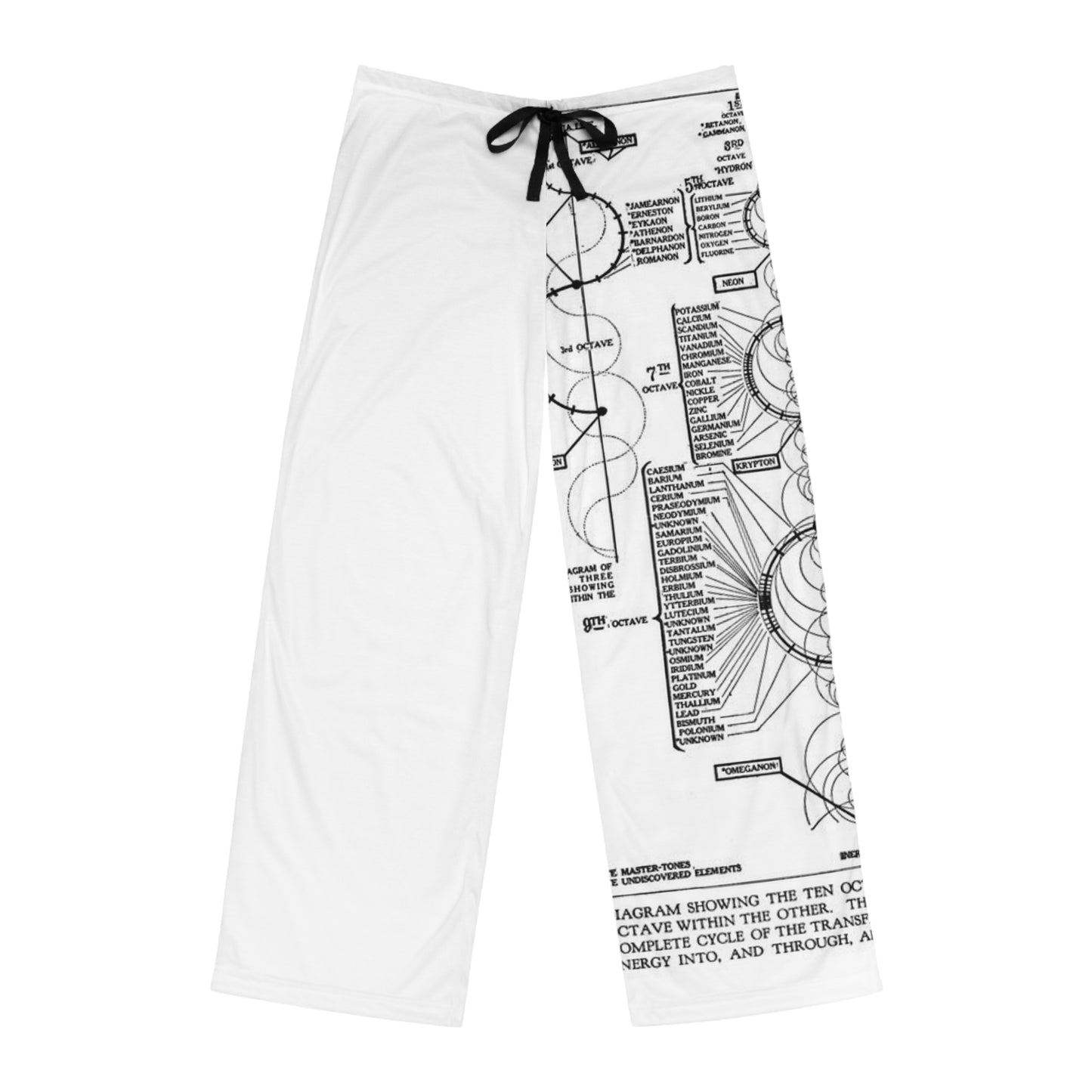 Round Periodic chart - Men's Pajama Pants (AOP)