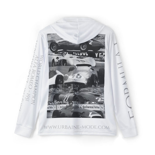 Legend GP - 5 Time World Champion B&W Autos - J.M. Fangio - Men's Sports Warmup Hoodie (AOP)