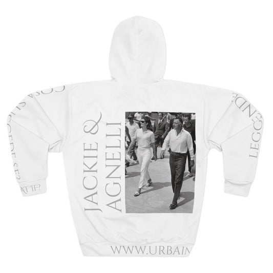 Legends - Jackie & Agnelli - B&W - Unisex Pullover Hoodie (AOP)