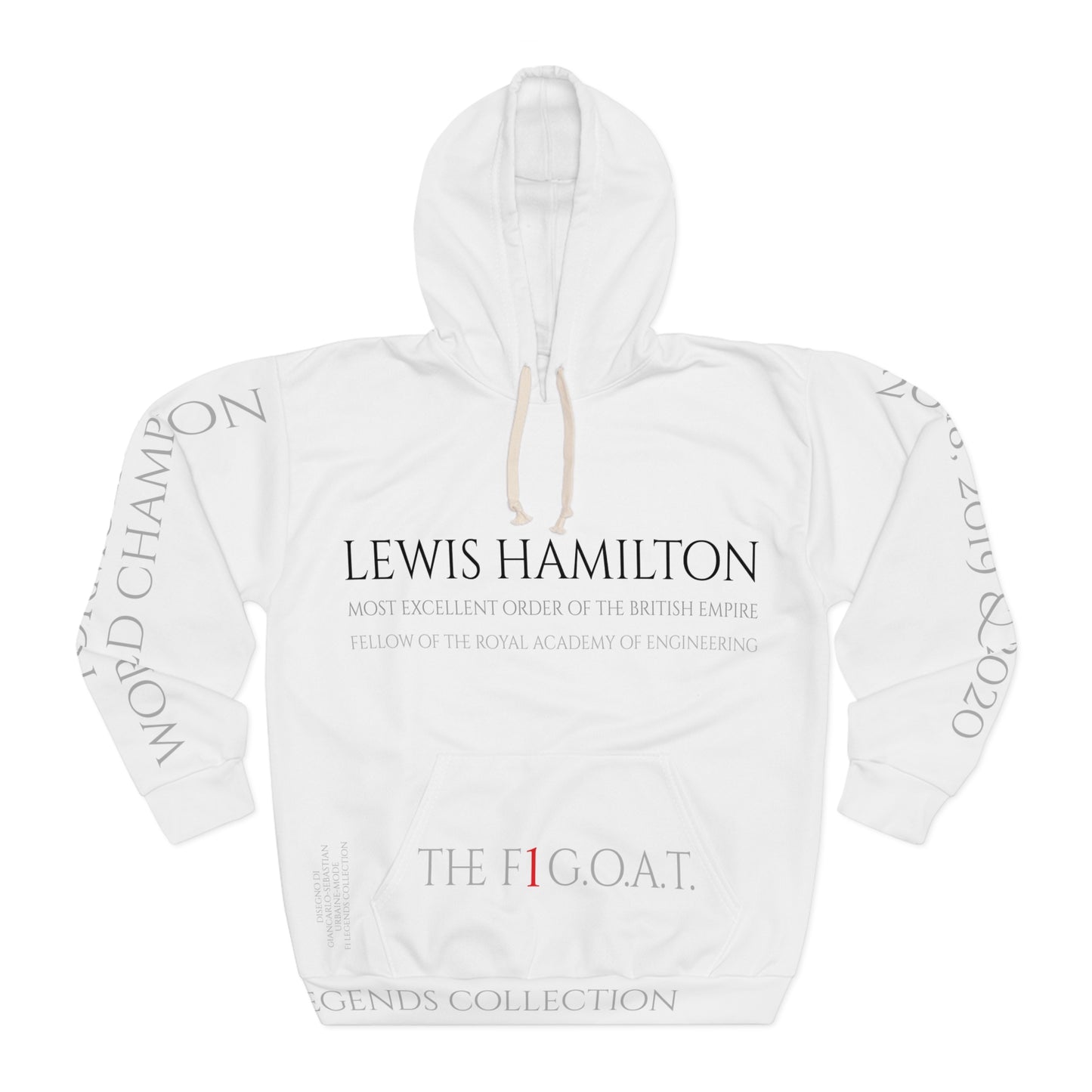 Lewis Hamilton official 7 time world champion - Unisex Pullover Hoodie (AOP)